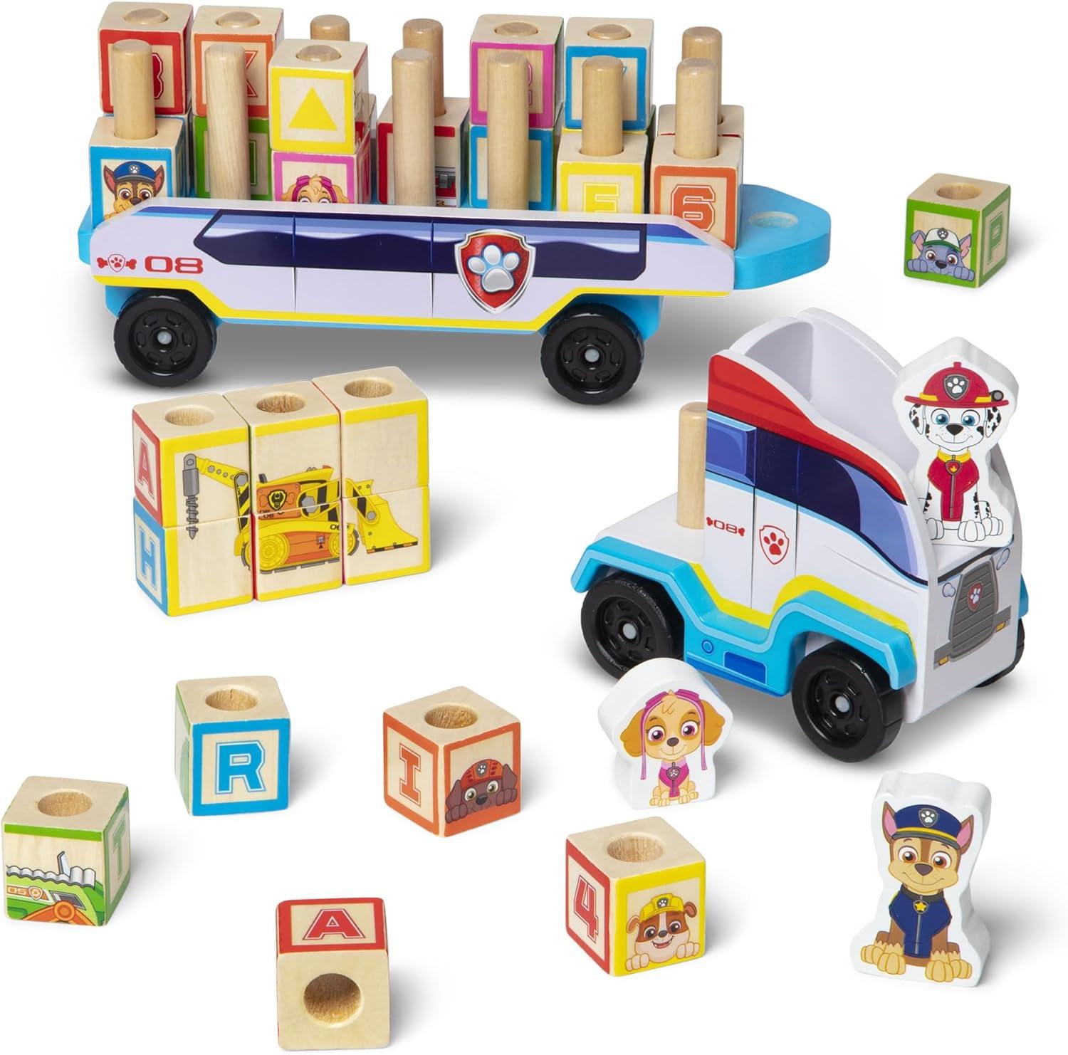 imageMelissa ampamp Doug PAW Patrol Wooden ABC Block Truck 33 PiecesABC Alphabet Truck