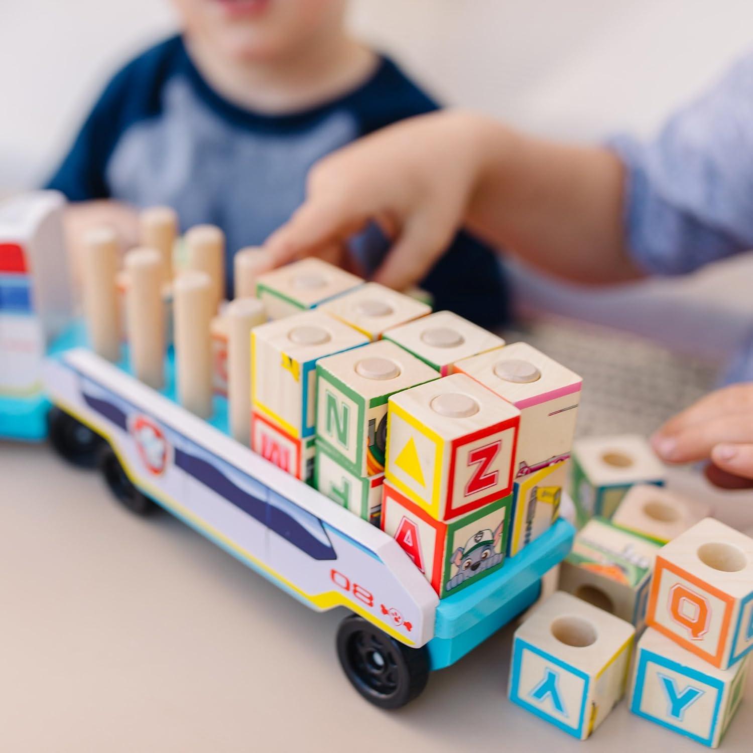 imageMelissa ampamp Doug PAW Patrol Wooden ABC Block Truck 33 PiecesABC Alphabet Truck