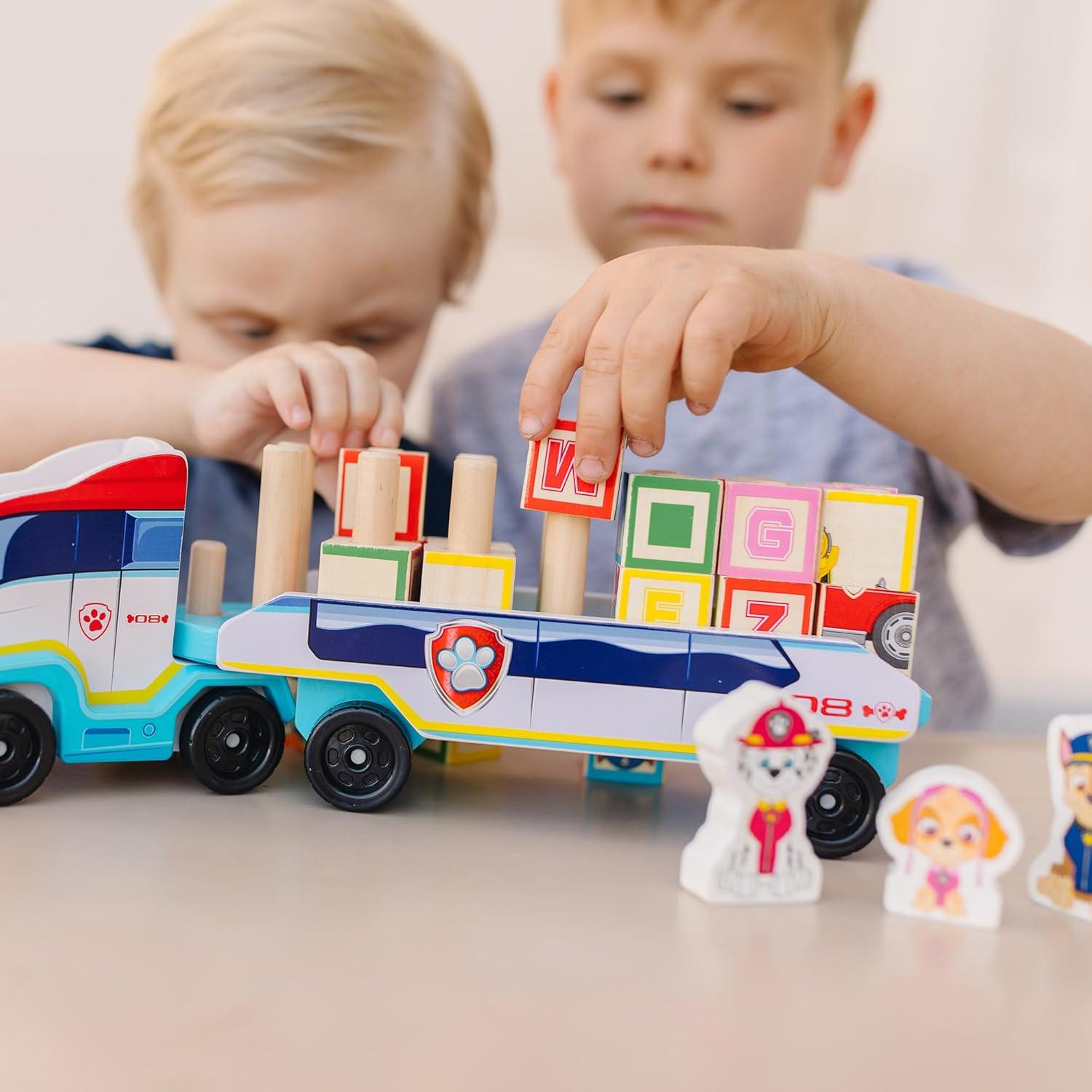 imageMelissa ampamp Doug PAW Patrol Wooden ABC Block Truck 33 PiecesABC Alphabet Truck