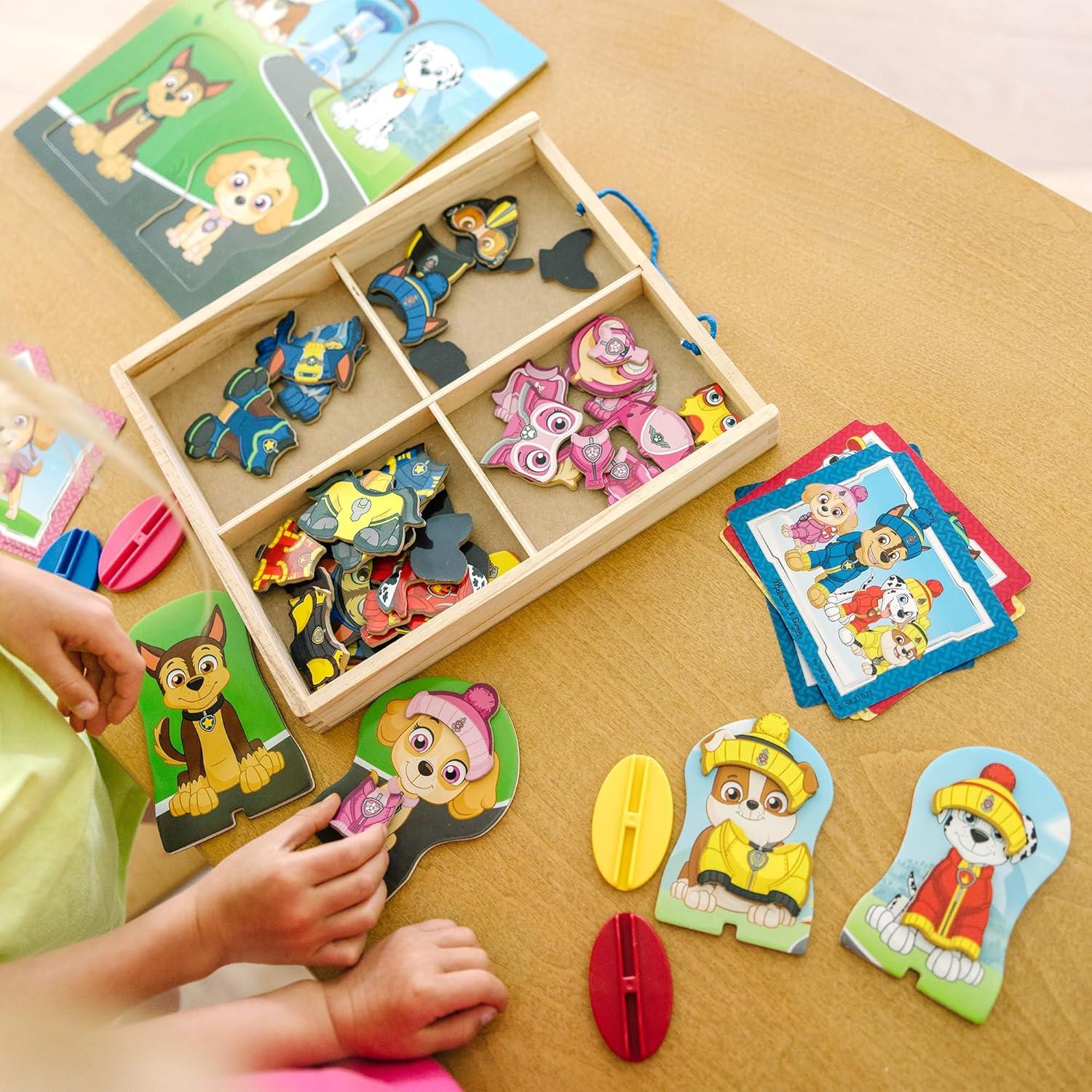 imageMelissa ampamp Doug PAW Patrol Wooden Magnetic Pretend Play 64 Pieces