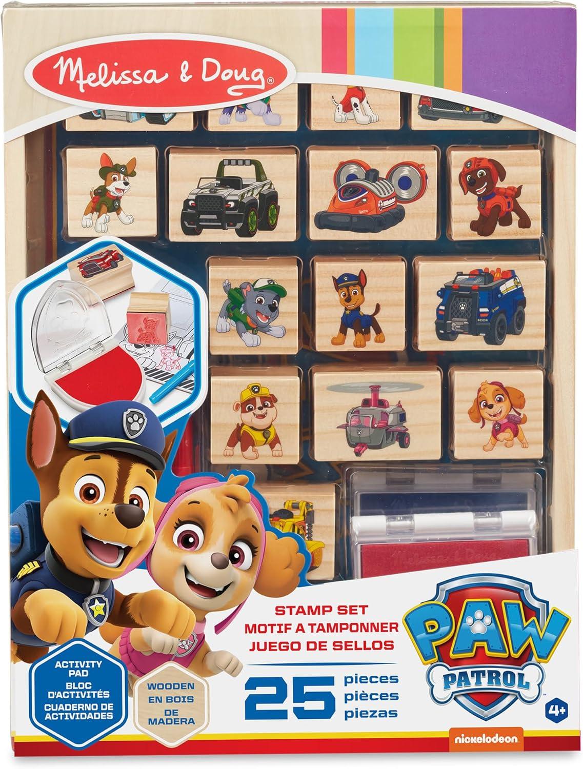 imageMelissa ampamp Doug PAW Patrol Wooden Stamps Activity Set with Markers Activity Pad 25 Pieces