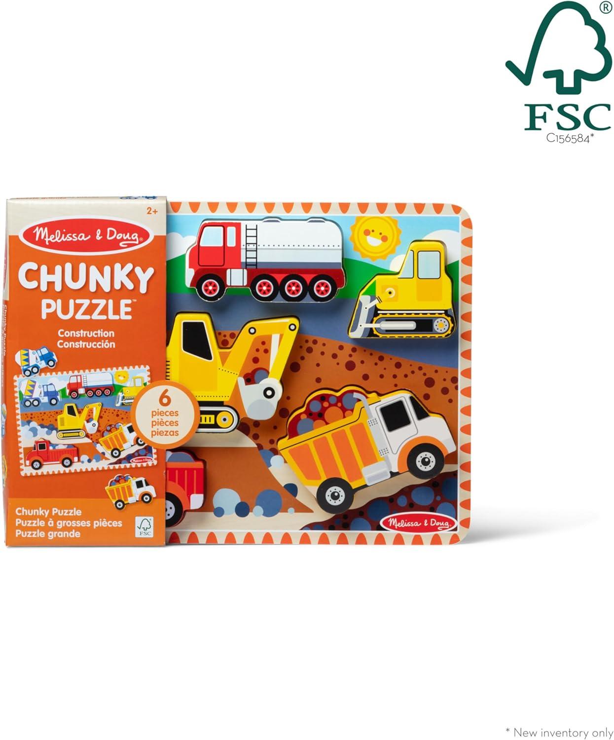 imageMelissa ampamp Doug Pets Wooden Chunky Puzzle 8 pcs Educational Screen Free Activity for Toddler Preschoolers and Kids Ages 2English Only