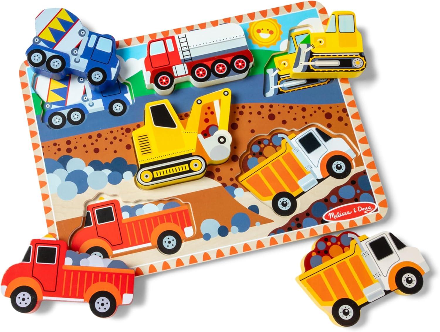 imageMelissa ampamp Doug Pets Wooden Chunky Puzzle 8 pcs Educational Screen Free Activity for Toddler Preschoolers and Kids Ages 2English Only