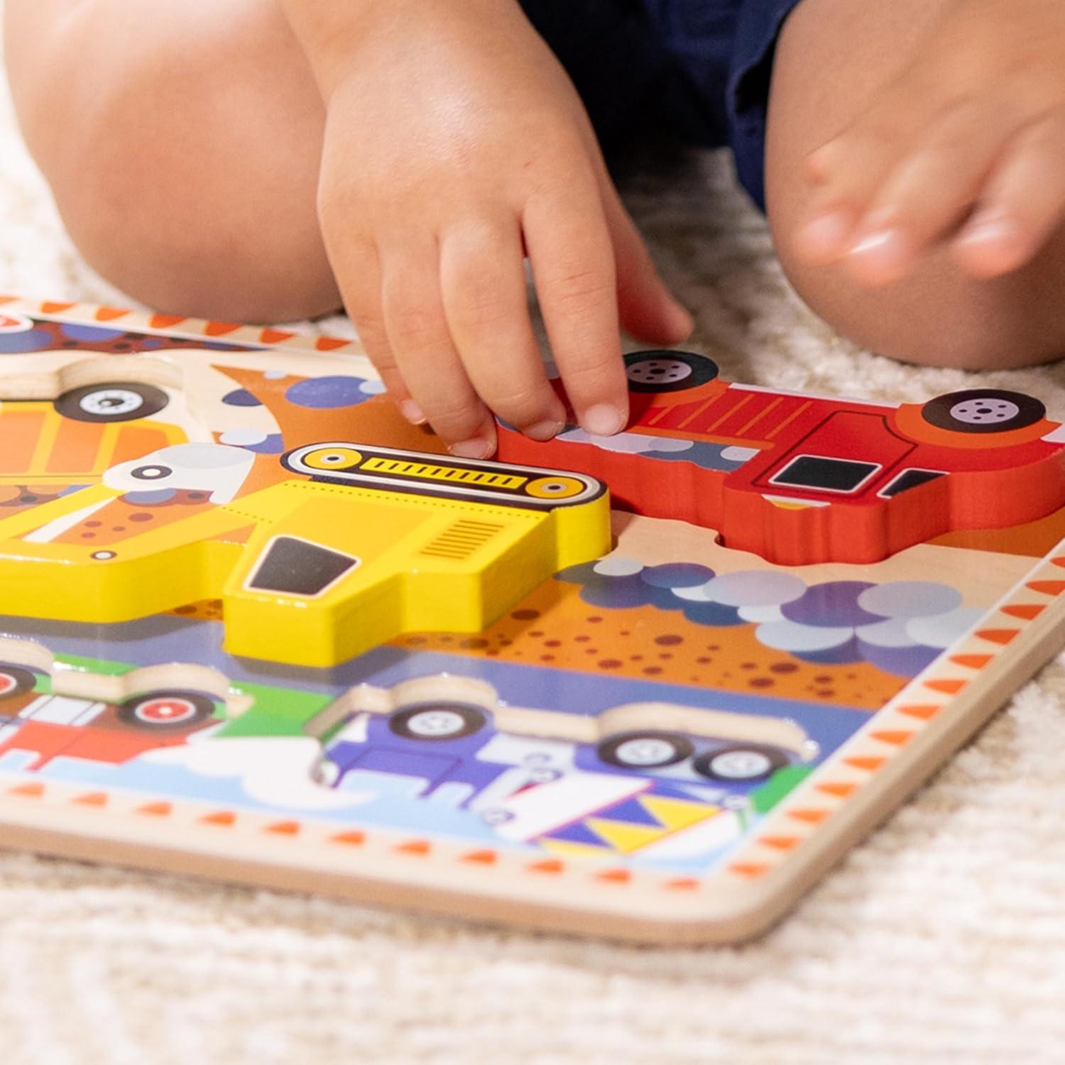 imageMelissa ampamp Doug Pets Wooden Chunky Puzzle 8 pcs Educational Screen Free Activity for Toddler Preschoolers and Kids Ages 2English Only