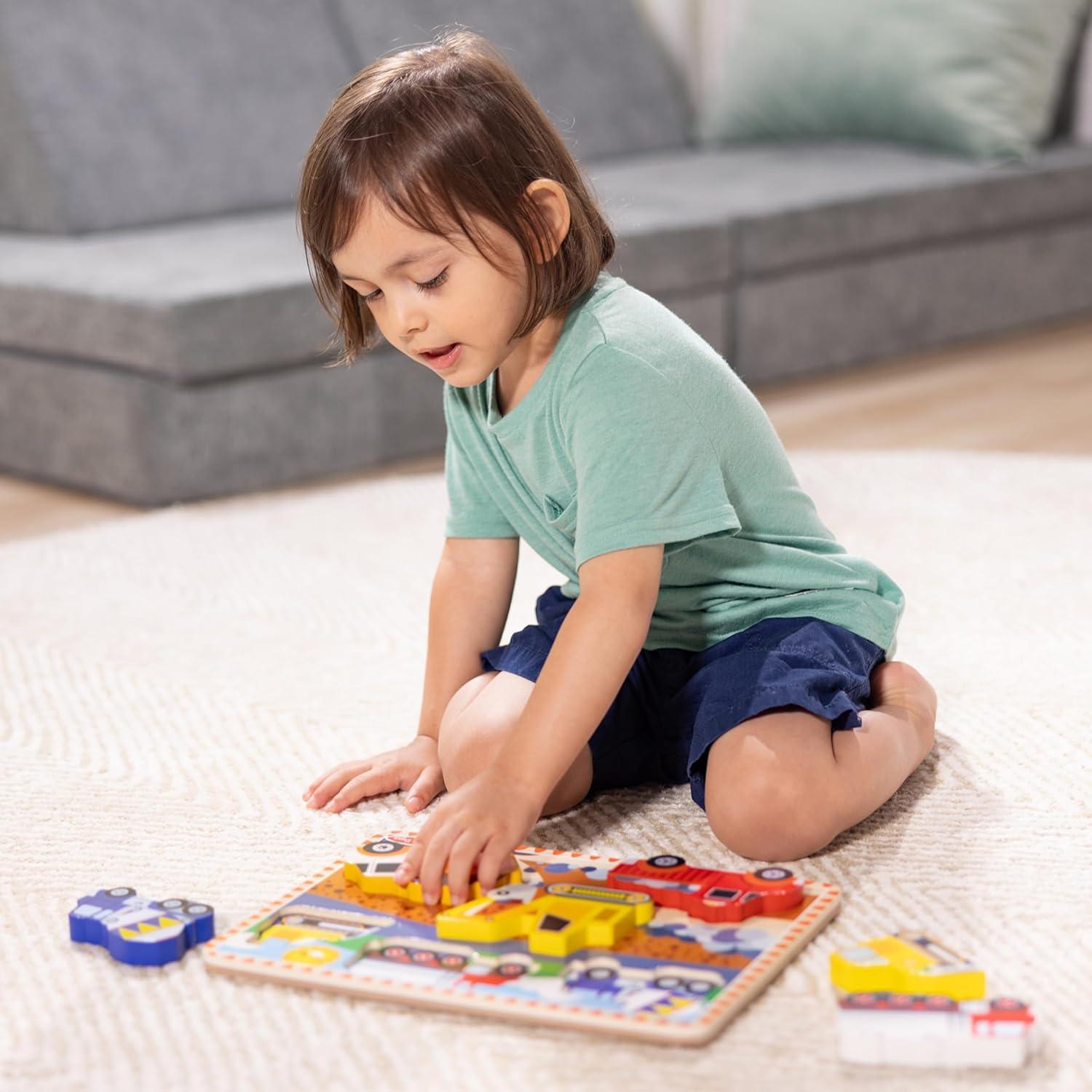 imageMelissa ampamp Doug Pets Wooden Chunky Puzzle 8 pcs Educational Screen Free Activity for Toddler Preschoolers and Kids Ages 2English Only
