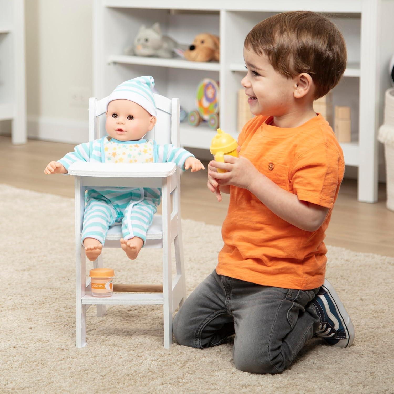 imageMelissa ampamp Doug Play High Chair Pretend Play High Chair Baby Doll Accessories