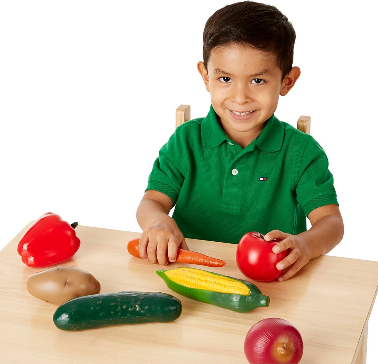 imageMelissa ampamp Doug PlayTime Produce Fruit 9 pcs and Vegetables 7 pcs Realistic Play Food