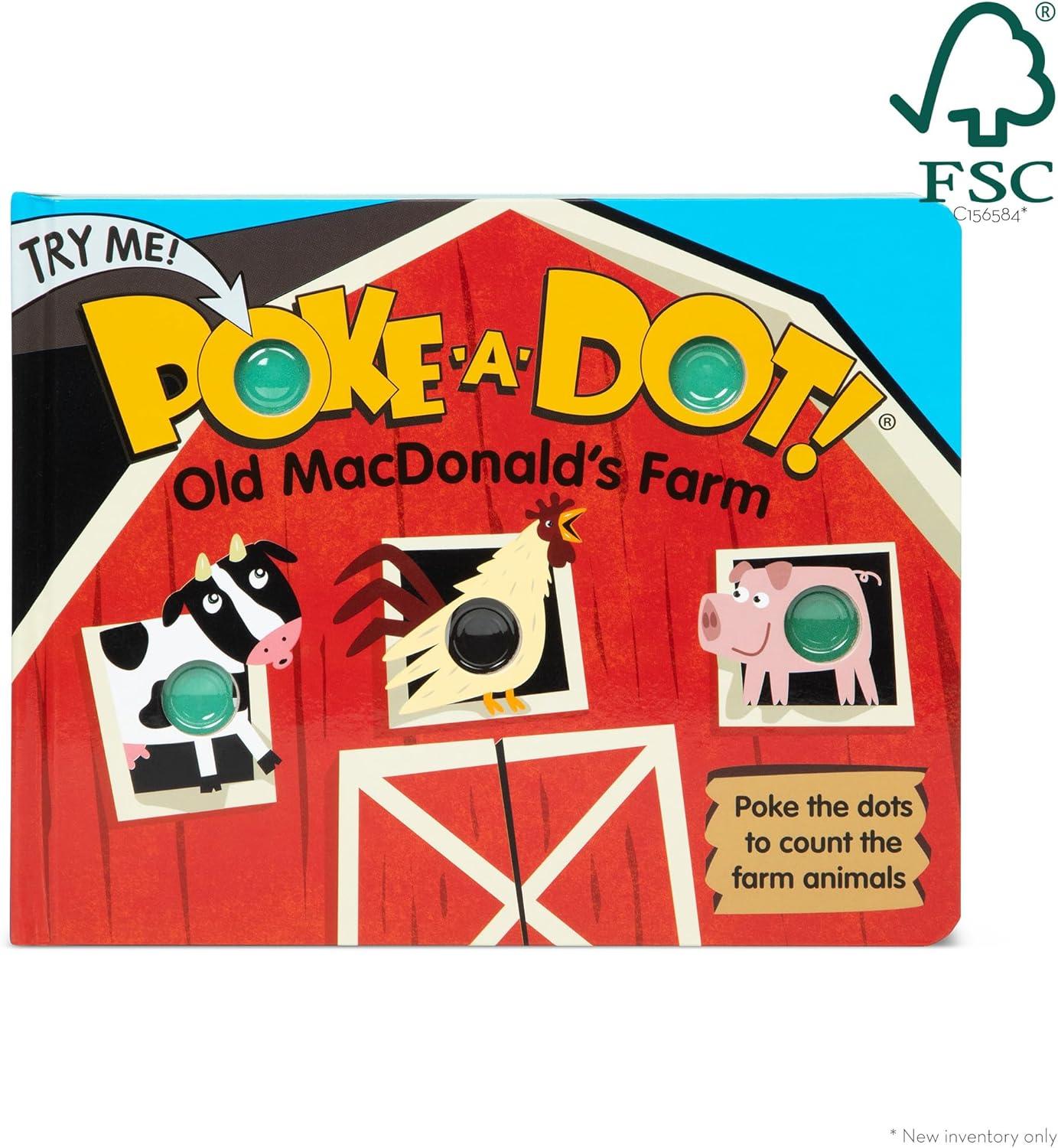 imageMelissa ampamp Doug PokeaDot Old MacDonalds Farm Interactive Childrens Board Book with Buttons to Pop Educational Sensory Toy for Toddlers ampamp Preschoolers Ages 3  FSC Certified1 EA