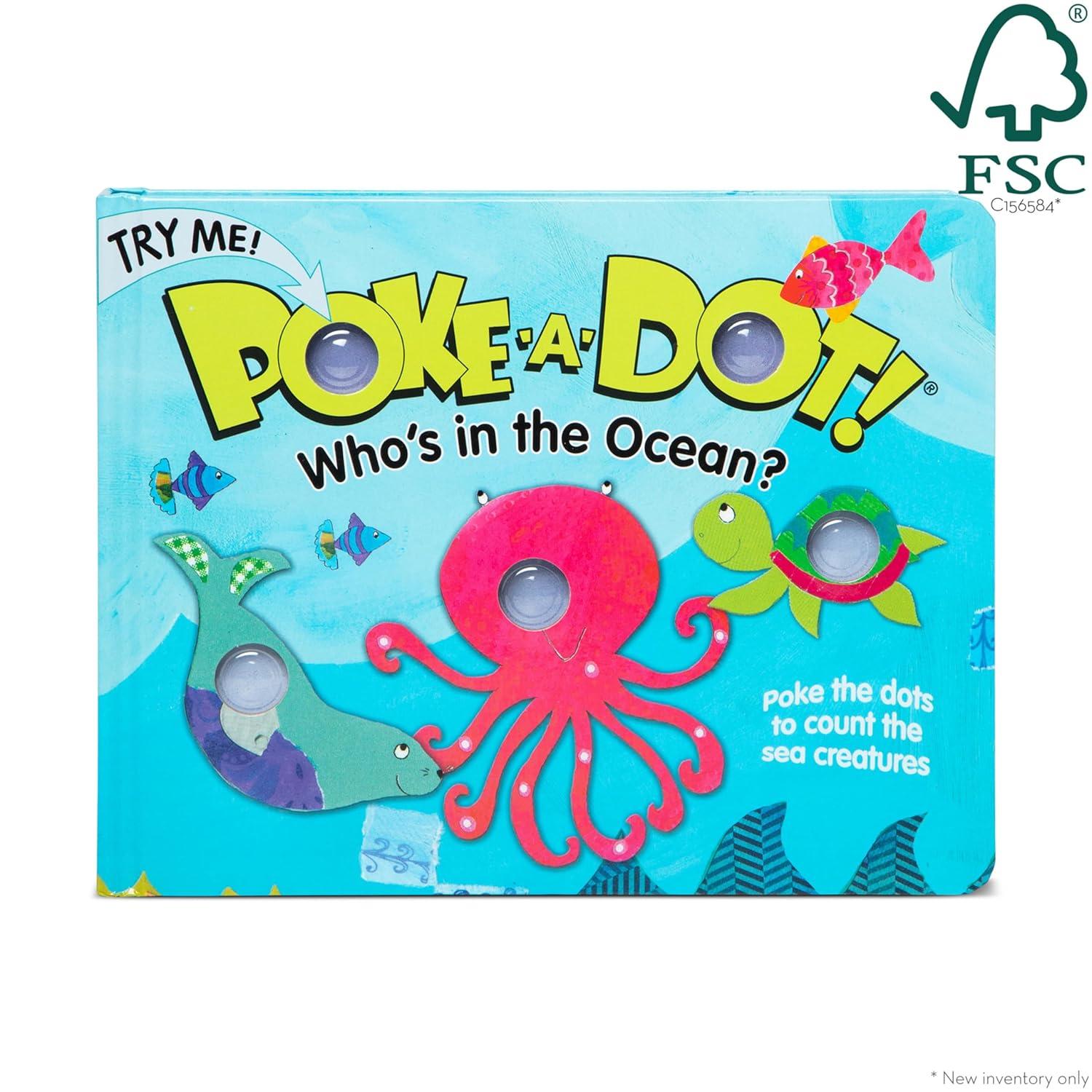 imageMelissa ampamp Doug PokeaDot Whos in the Ocean Interactive Childrens Board Book with Buttons to Pop Educational Sensory Toy for Toddlers ampamp Preschoolers Ages 3  FSC Certified