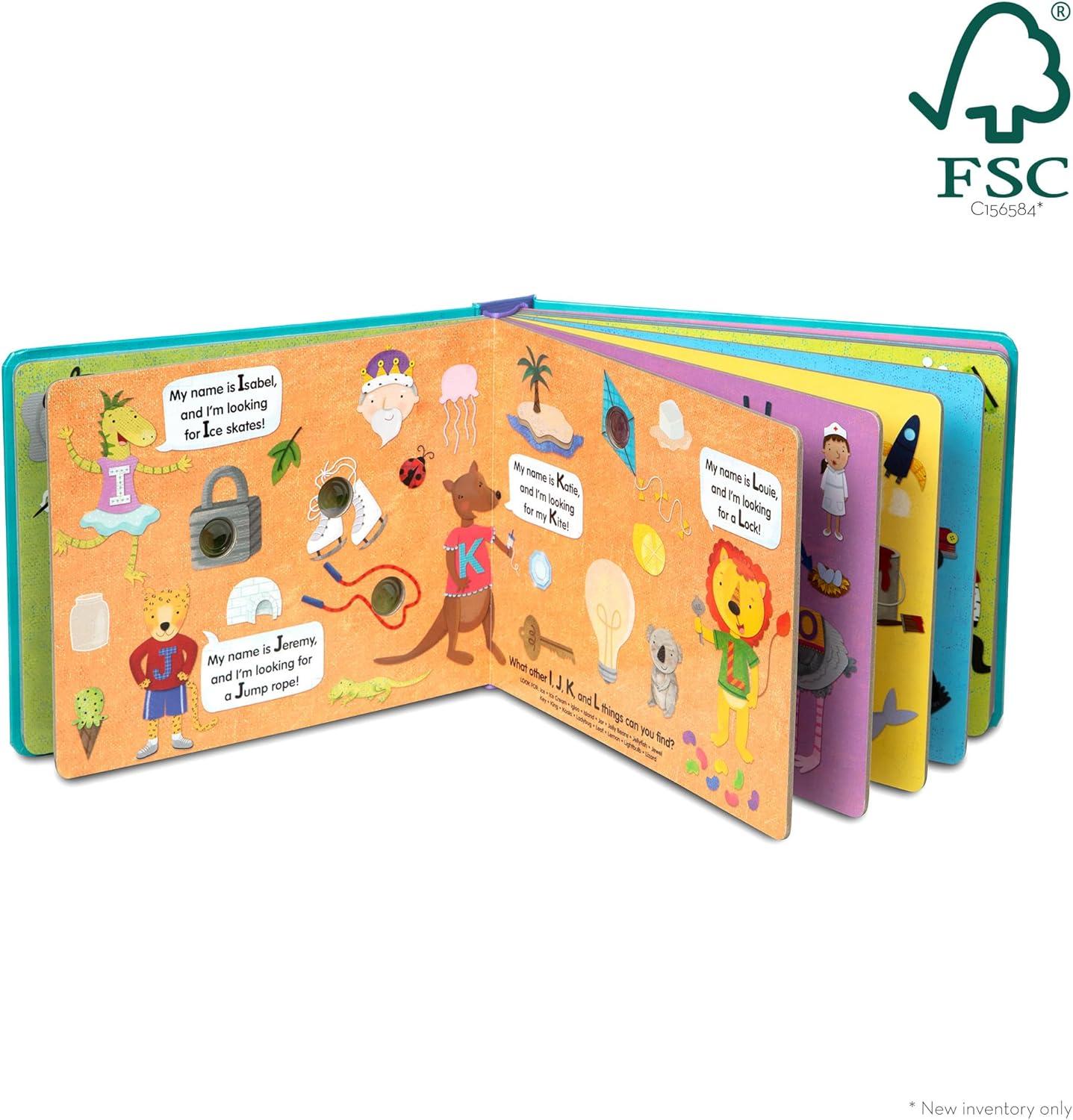imageMelissa ampamp Doug PokeaDot an Alphabet Eye Spy Interactive Childrens Board Book with Buttons to Pop Educational Sensory Toy for Toddlers ampamp Preschoolers Ages 3  FSC Certified