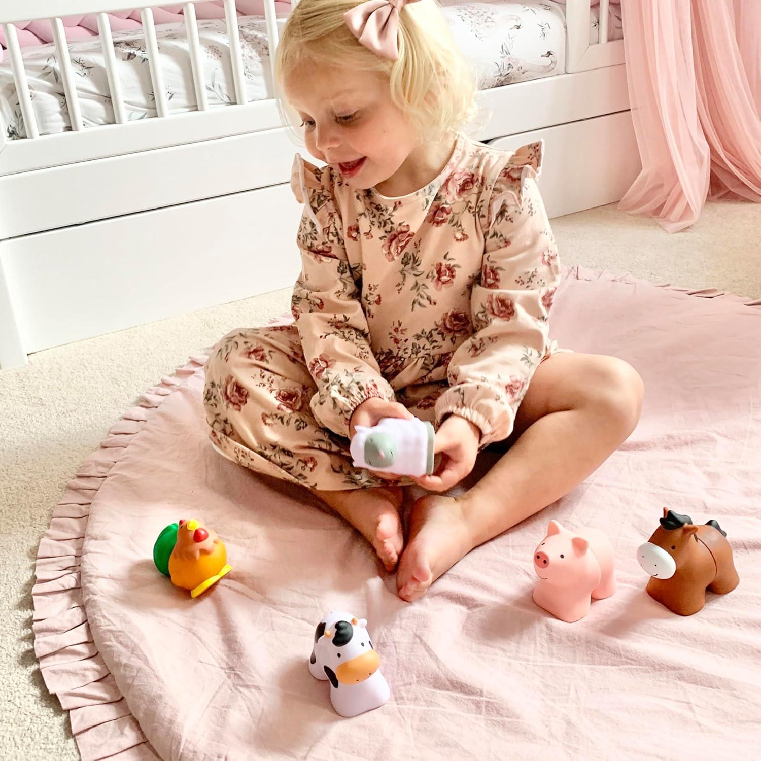 imageMelissa ampamp Doug Pop Blocs Farm Animals Educational Baby Toy  10 Linkable PiecesBaby Toy