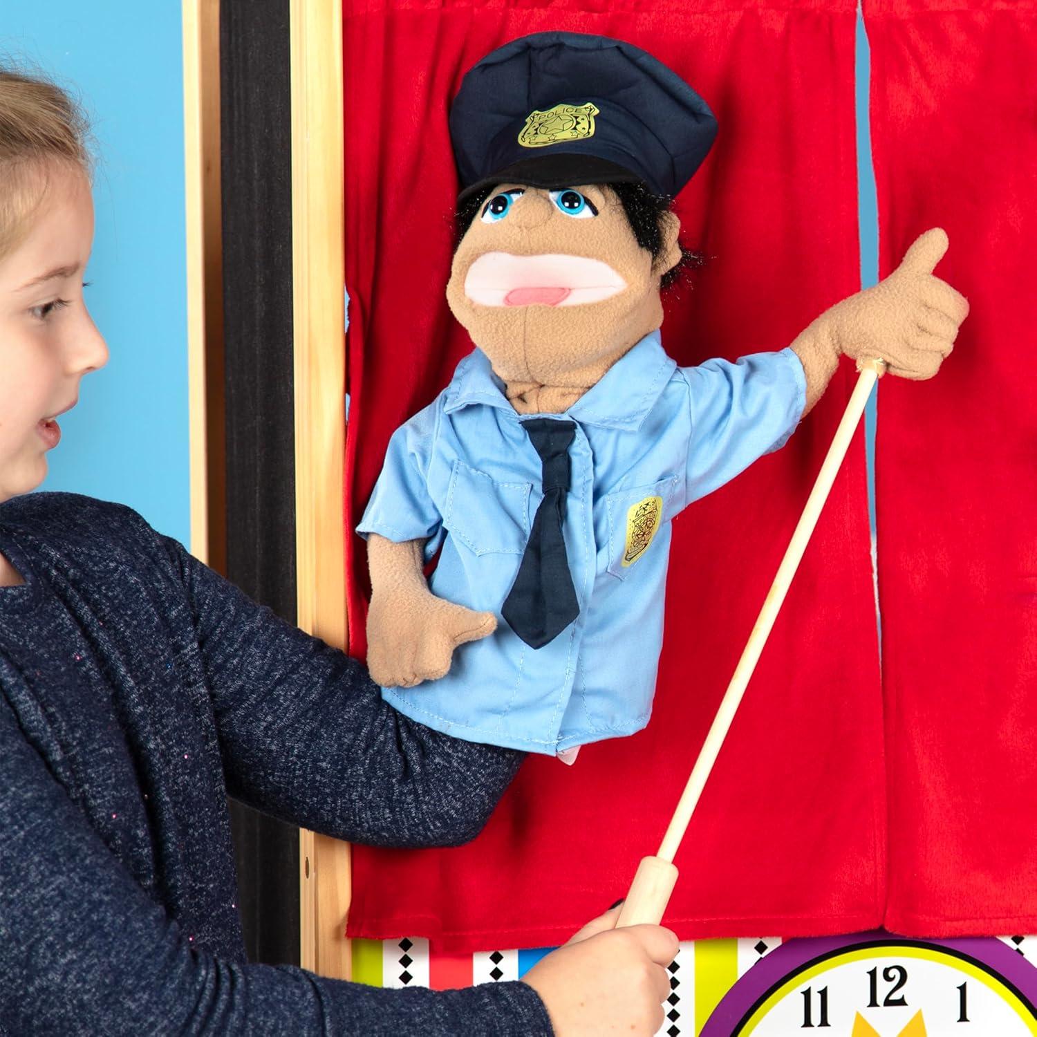 imageMelissa ampamp Doug Rescue Puppet Set  Police Officer and FirefighterPolice Officer and Firefighter