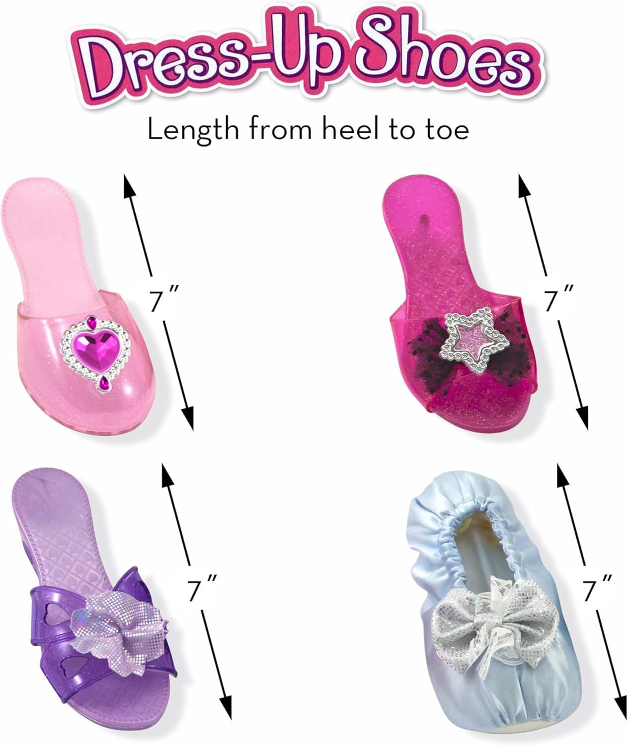 imageMelissa ampamp Doug Role Play Collection  Step in Style DressUp Shoes Set 4 Pairs Multicolored 11quot x 12quot x 45quot Packaged