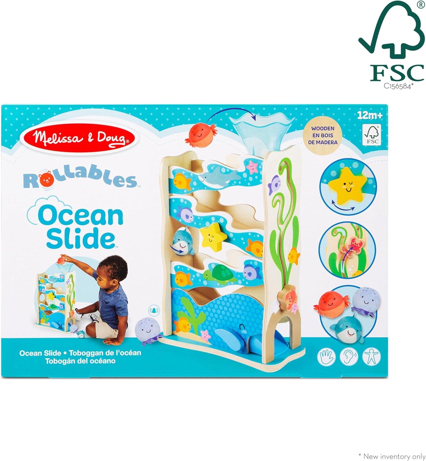 imageMelissa ampamp Doug Rollables Treehouse Twirl Infant and Toddler Toy 3 Pieces  FSC CertifiedPBJ Sensory Toy