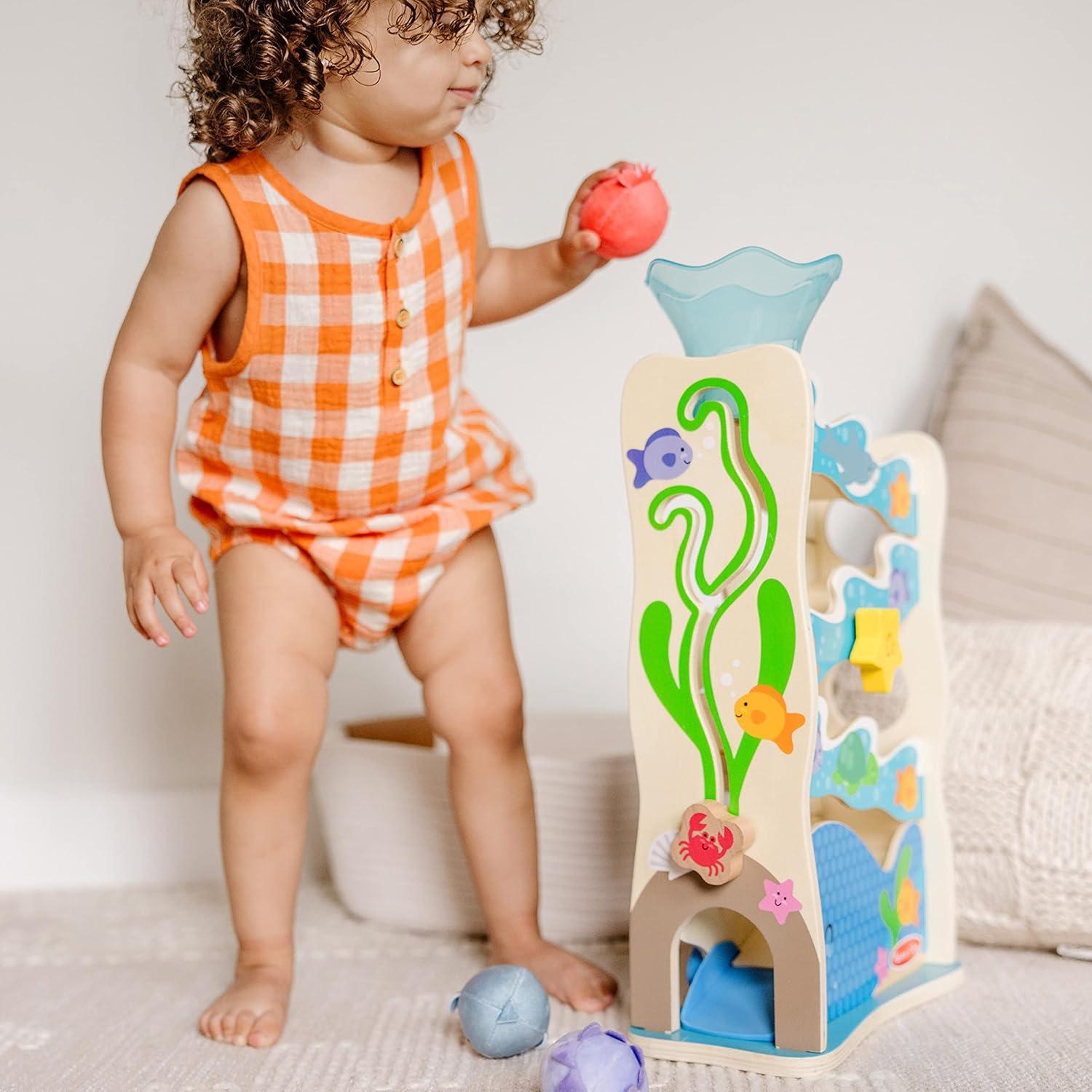 imageMelissa ampamp Doug Rollables Treehouse Twirl Infant and Toddler Toy 3 Pieces  FSC CertifiedPBJ Sensory Toy