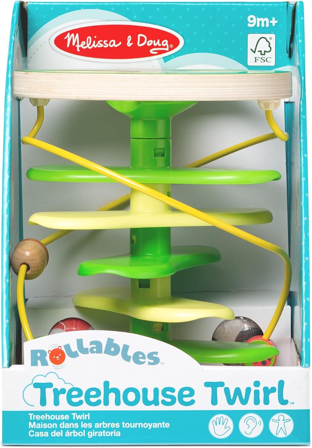imageMelissa ampamp Doug Rollables Treehouse Twirl Infant and Toddler Toy 3 Pieces  FSC CertifiedRollables Treehouse TumbleNew