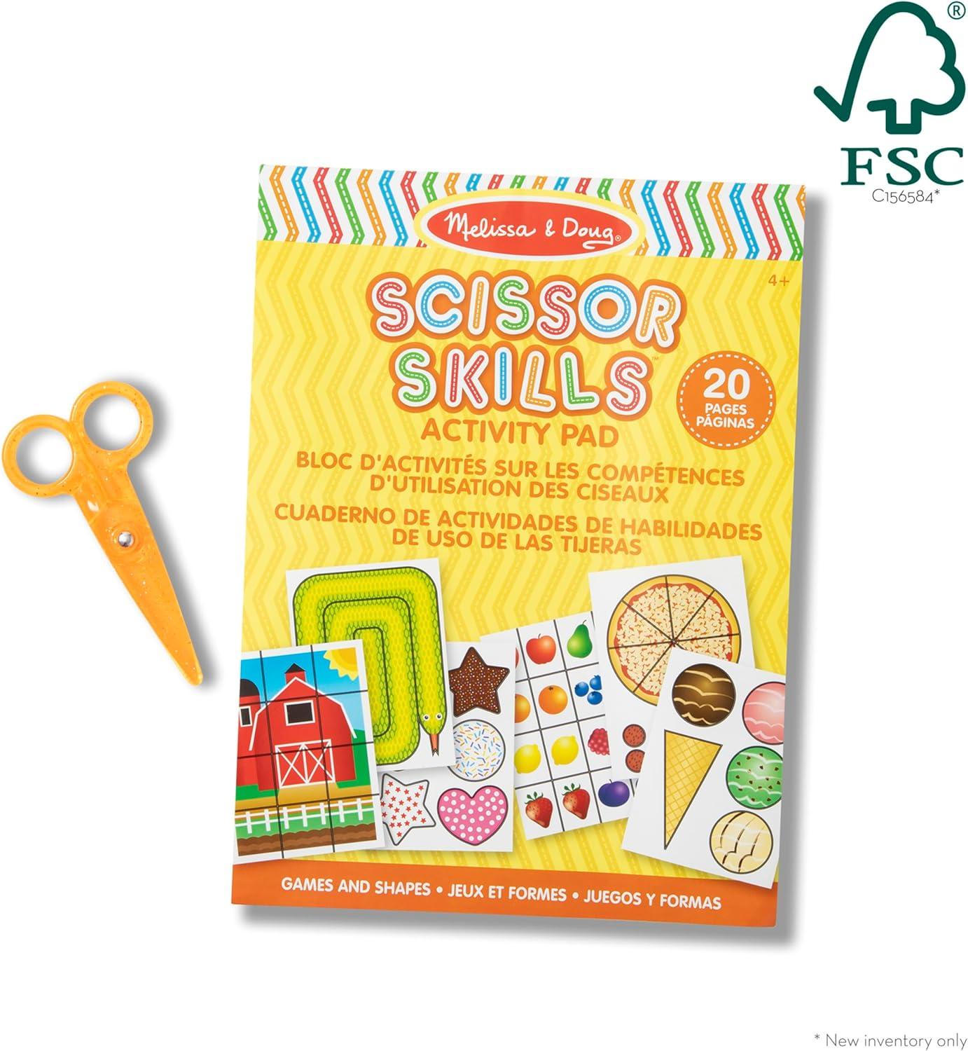 imageMelissa ampamp Doug Scissor Skills Activity Book With Pair of ChildSafe Scissors 20 Pages  FSC Certified