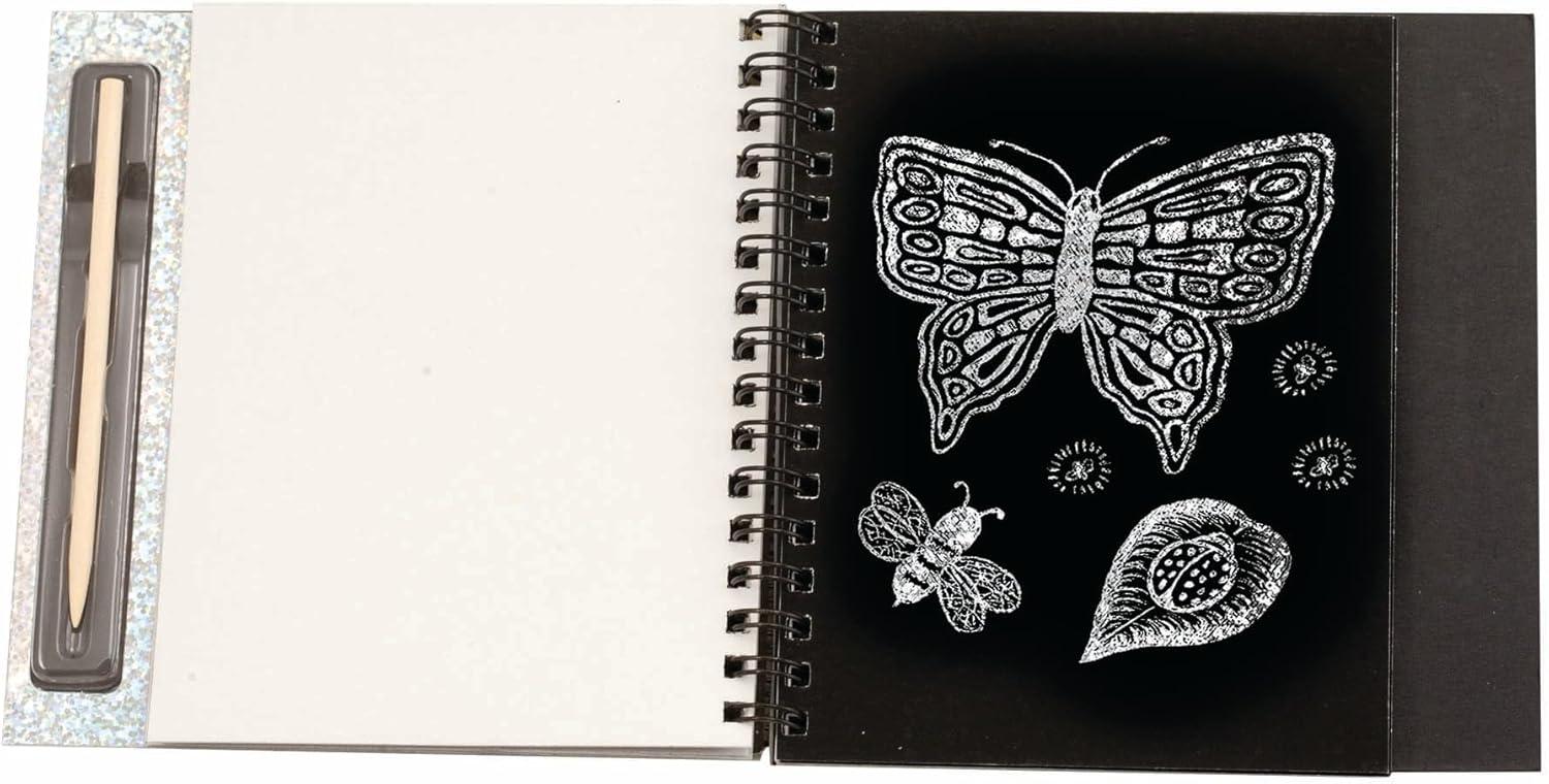 imageMelissa ampamp Doug Scratch Art Doodle Pad with 16 ScratchArt Boards and Wooden Stylus  FSC Certified