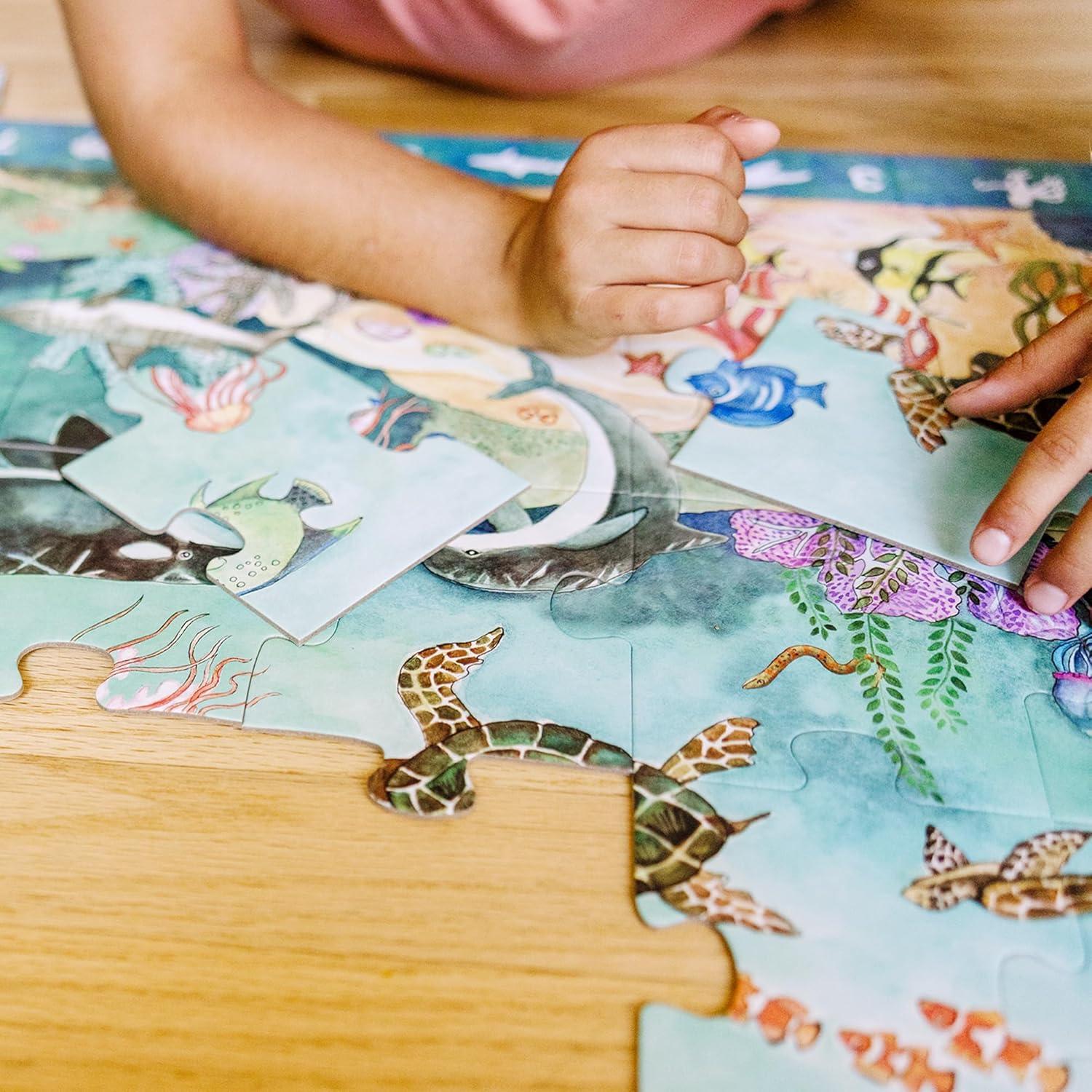 imageMelissa ampamp Doug Search and Find Beneath The Waves Floor Puzzle 48 pcs Over 4 feet Long  FSC Certified