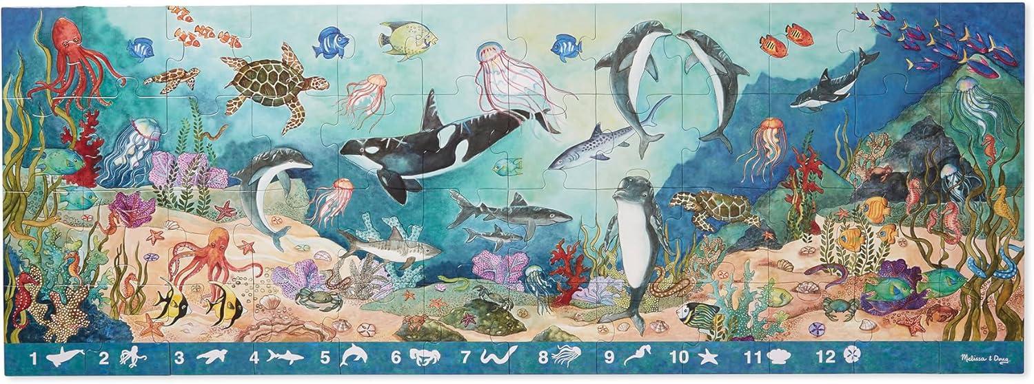 imageMelissa ampamp Doug Search and Find Beneath The Waves Floor Puzzle 48 pcs Over 4 feet Long  FSC Certified