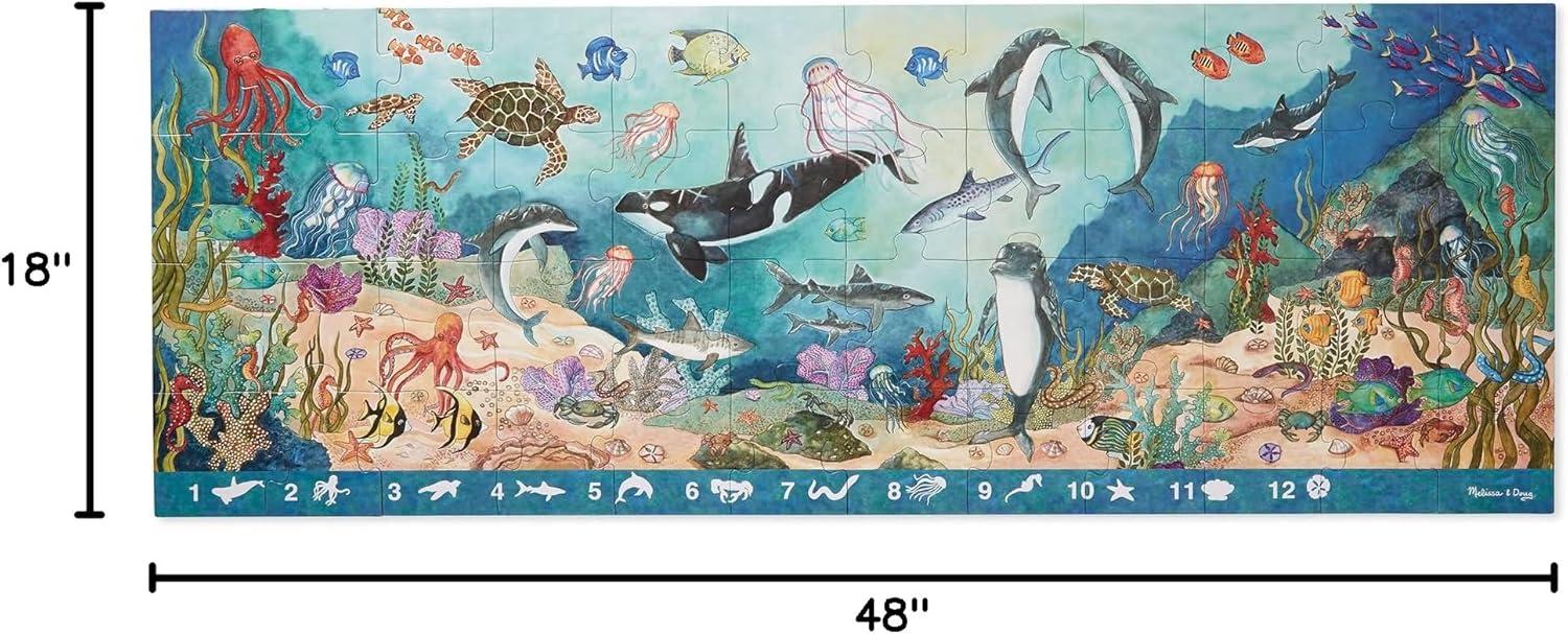 imageMelissa ampamp Doug Search and Find Beneath The Waves Floor Puzzle 48 pcs Over 4 feet Long  FSC Certified
