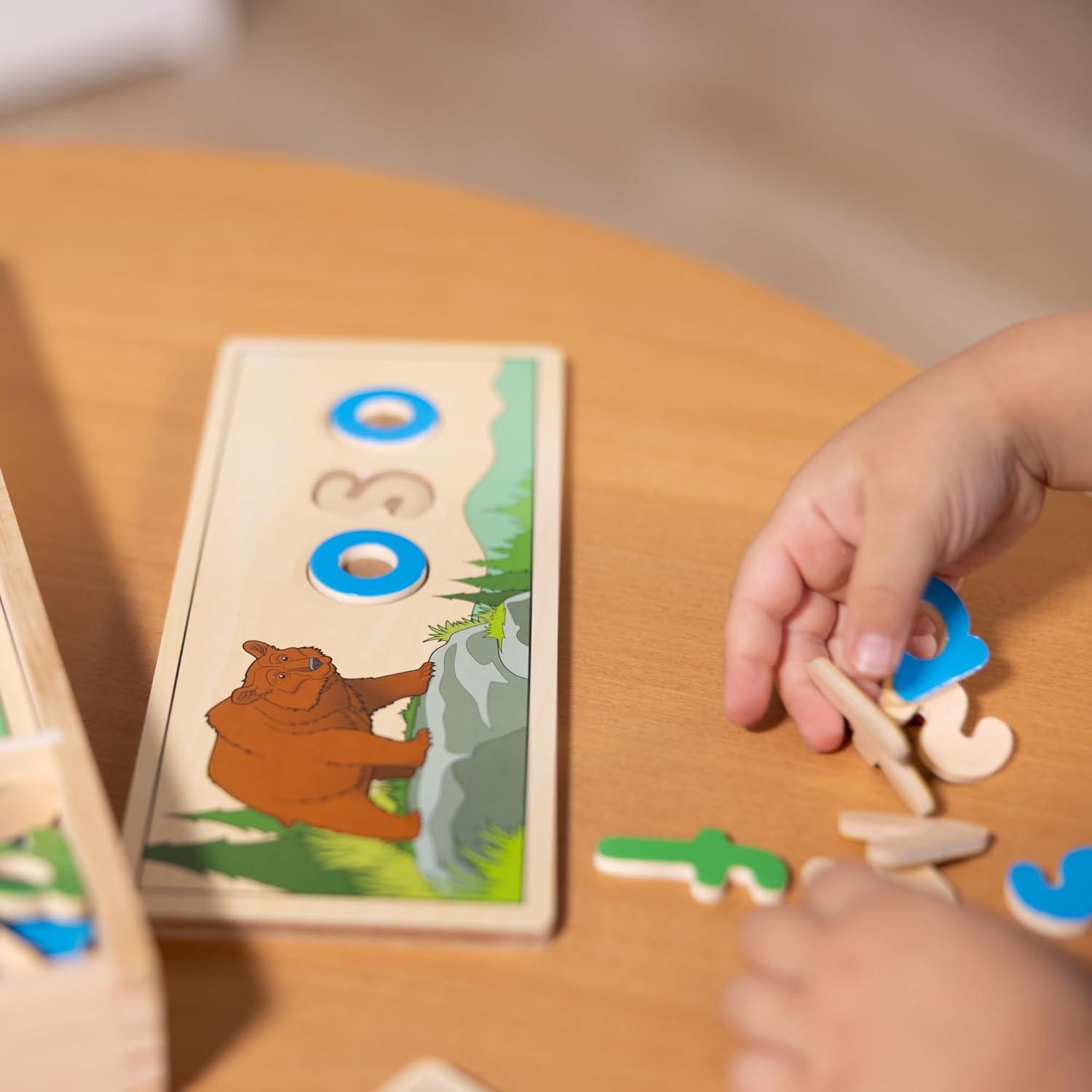 imageMelissa ampamp Doug See ampamp Spell Wooden Educational Toy with 8 DoubleSided Spelling Boards and 64 Letters Preschool Learning Activities See ampamp Spell Learning Toys for Kids Ages 4Spanish