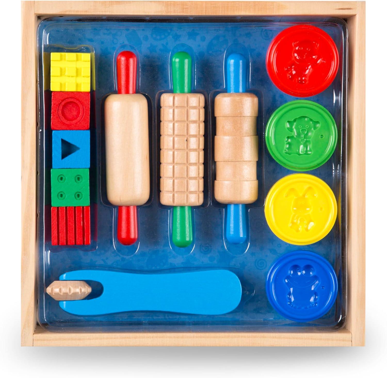 imageMelissa ampamp Doug Shape Model and Mold Clay Activity Set  4 Tubs of Modeling Dough and Tools
