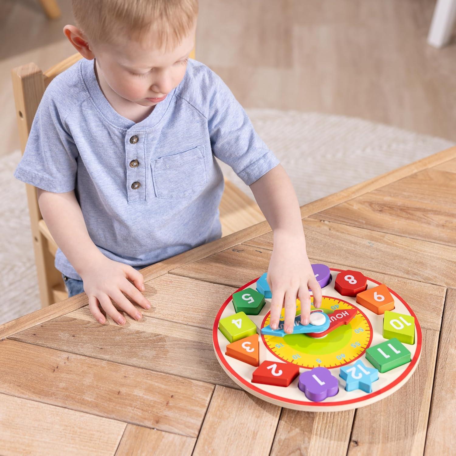 imageMelissa ampamp Doug Shape Sorting Clock  Wooden Educational Toy
