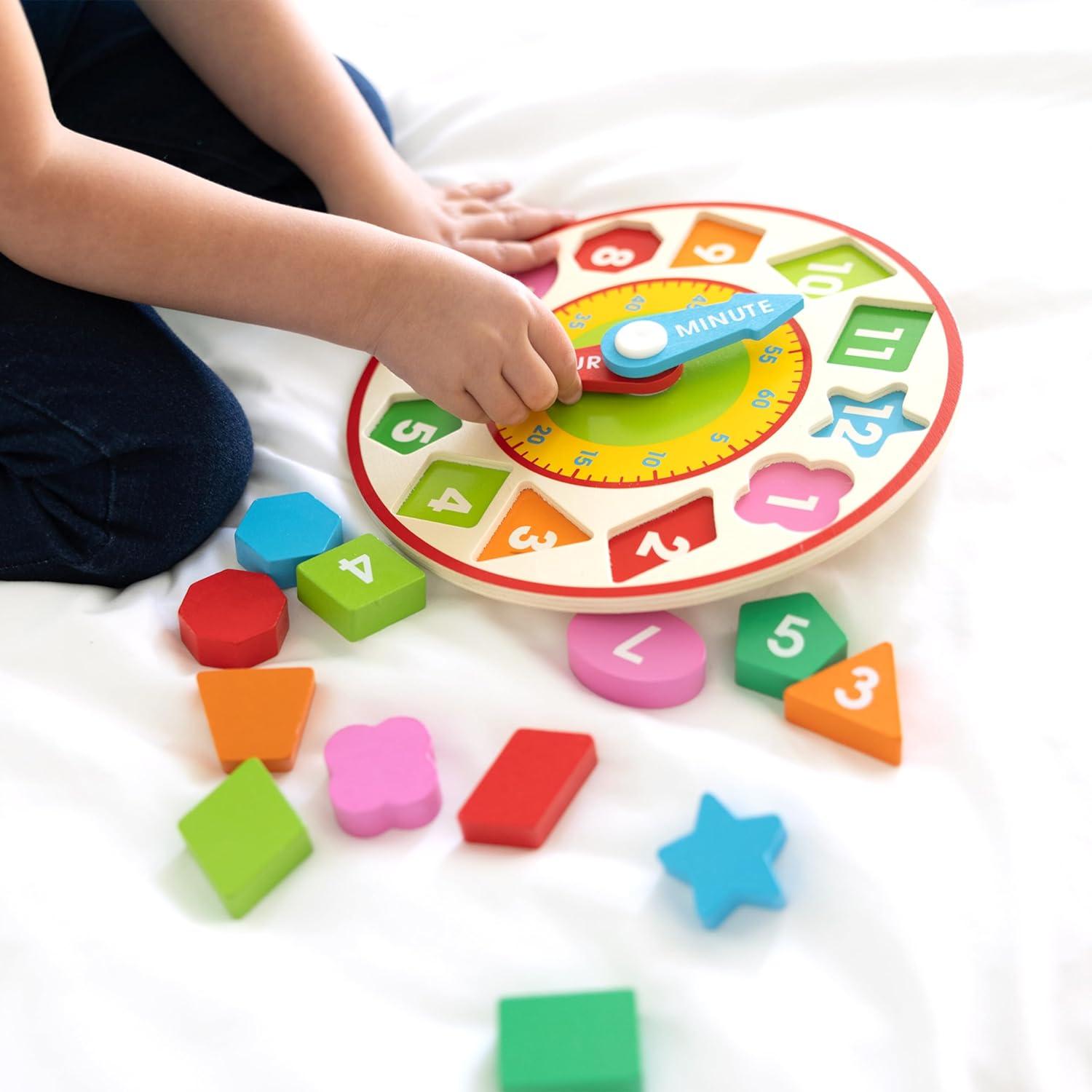 imageMelissa ampamp Doug Shape Sorting Clock  Wooden Educational Toy