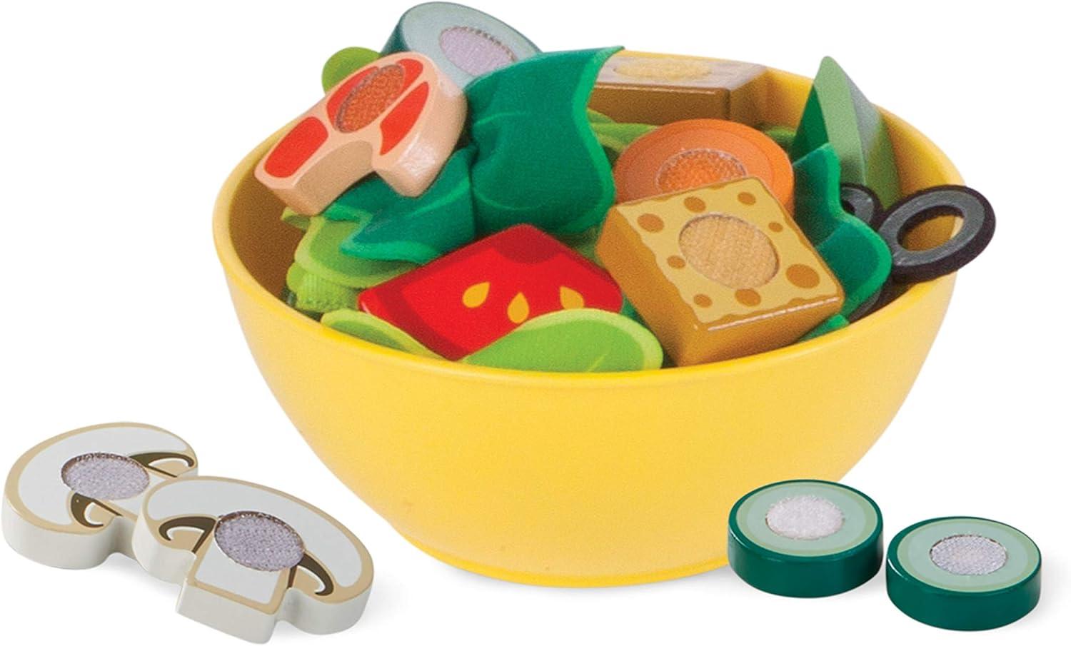 imageMelissa ampamp Doug Slice and Toss Salad Play Food Set  52 Wooden and Felt Pieces