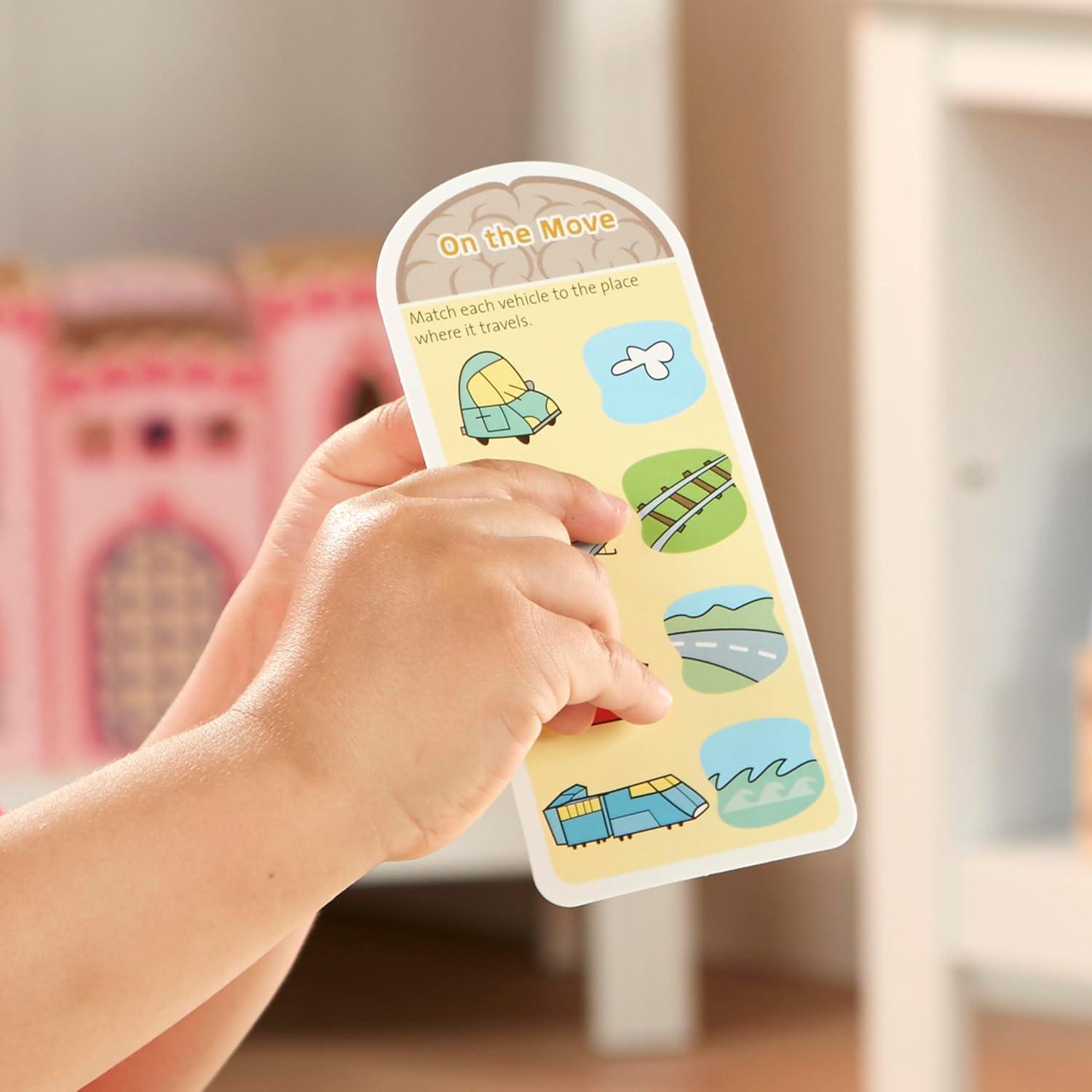 imageMelissa ampamp Doug Smarty Pants Preschool Card Set Educational Activity with 120 BrainBuilding Questions Puzzles and Games