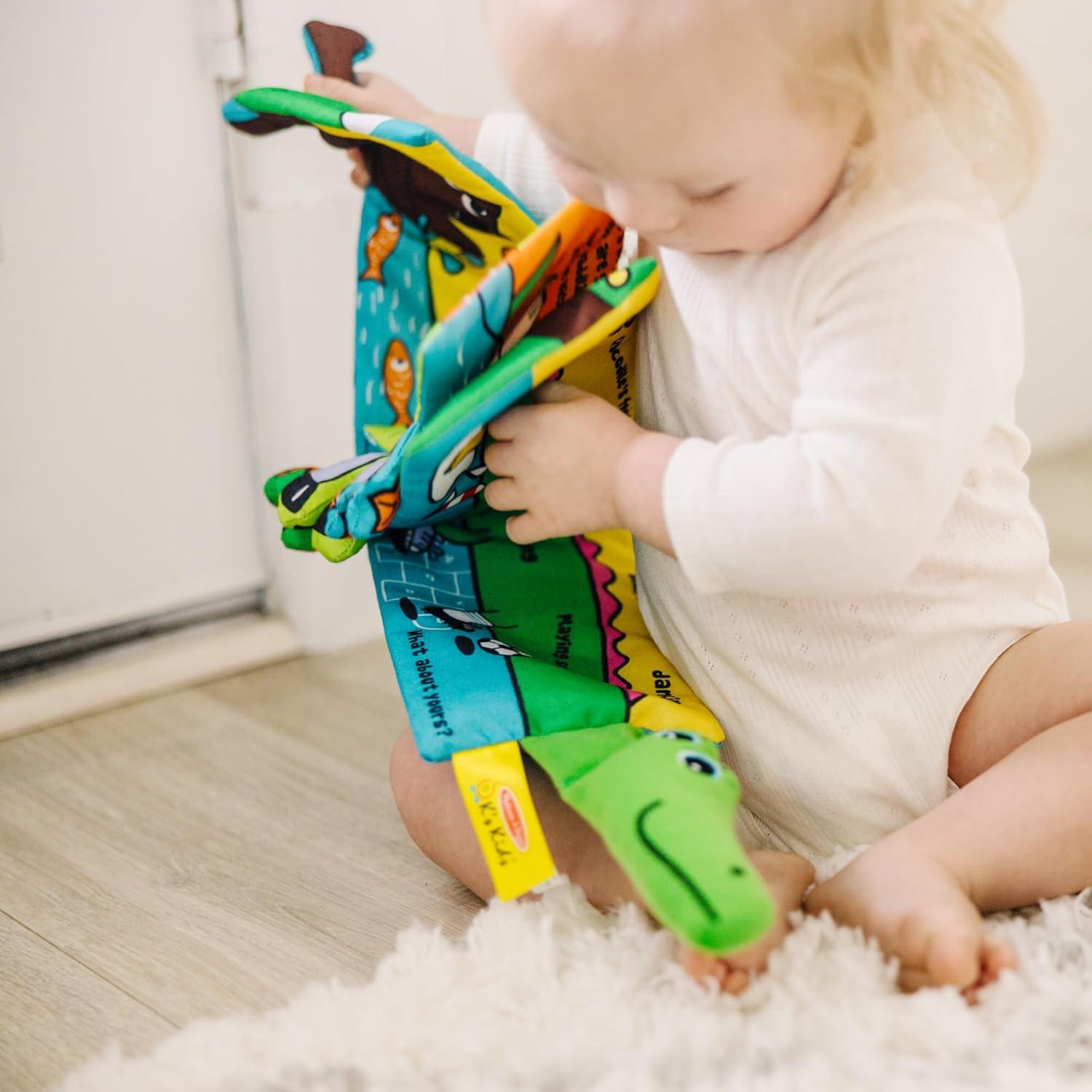 imageMelissa ampamp Doug Soft Activity Baby Book  Whose Feet Sensory Toys for Toddlers Travel Toys for Toddlers Boys and Girls