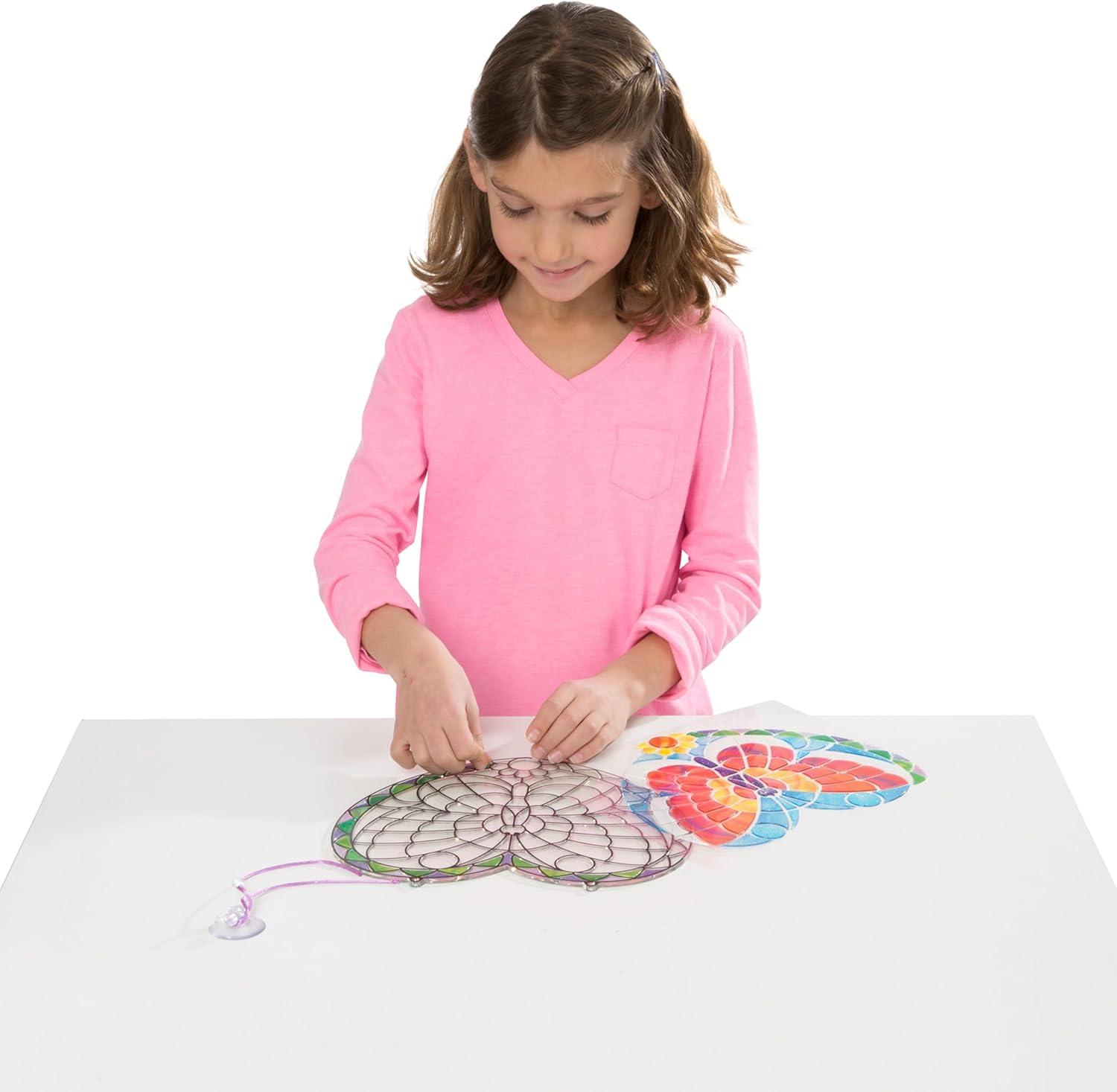 imageMelissa ampamp Doug Stained Glass Made Easy Activity Kit Butterfly  140 Stickers
