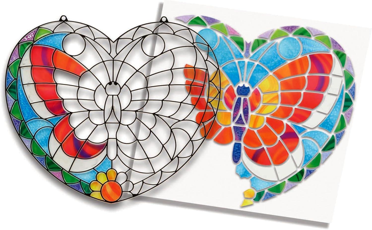 imageMelissa ampamp Doug Stained Glass Made Easy Activity Kit Butterfly  140 Stickers