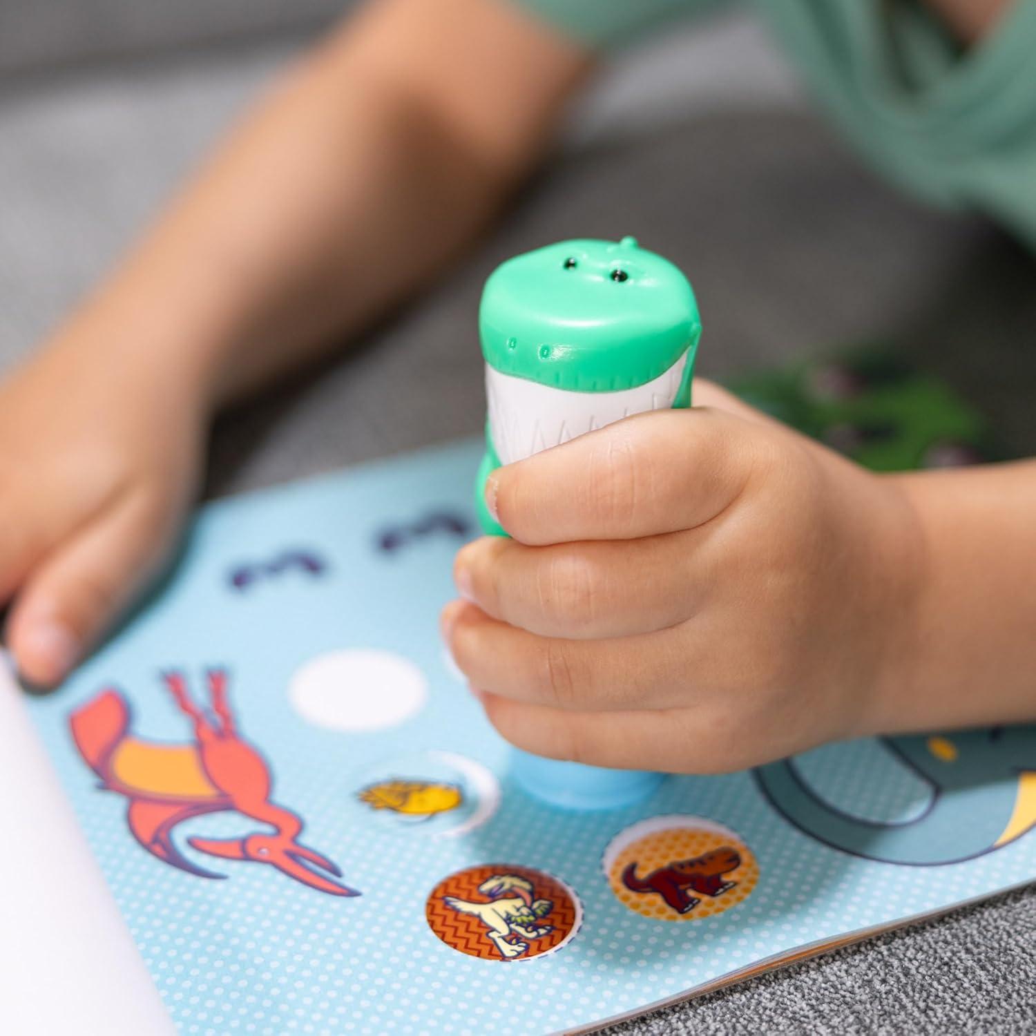 imageMelissa ampamp Doug Sticker Wow 24Page Activity Pad and Sticker Stamper 300 Stickers Arts and Crafts Fidget Toy Collectible Character  Dinosaur Creative Play Travel Toy for Girls and Boys 3Dinosaur