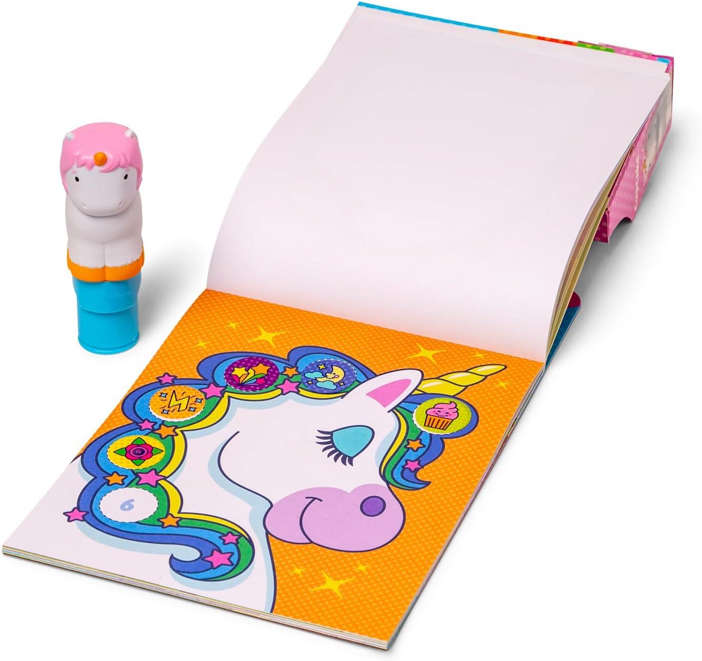 imageMelissa ampamp Doug Sticker Wow 24Page Activity Pad and Sticker Stamper 300 Stickers Arts and Crafts Fidget Toy Collectible Character  Dinosaur Creative Play Travel Toy for Girls and Boys 3Unicorn
