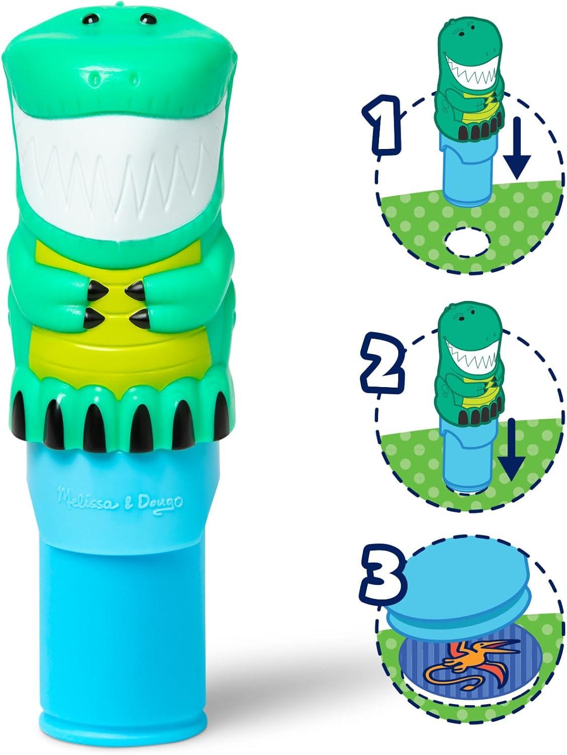 imageMelissa ampamp Doug Sticker Wow 24Page Activity Pad and Sticker Stamper 300 Stickers Arts and Crafts Fidget Toy Collectible Character  Dinosaur Creative Play Travel Toy for Girls and Boys 3Dinosaur