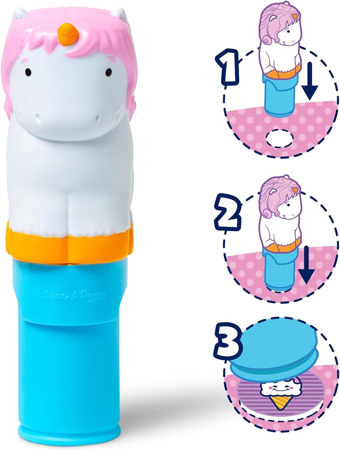 imageMelissa ampamp Doug Sticker Wow 24Page Activity Pad and Sticker Stamper 300 Stickers Arts and Crafts Fidget Toy Collectible Character  Dinosaur Creative Play Travel Toy for Girls and Boys 3Unicorn