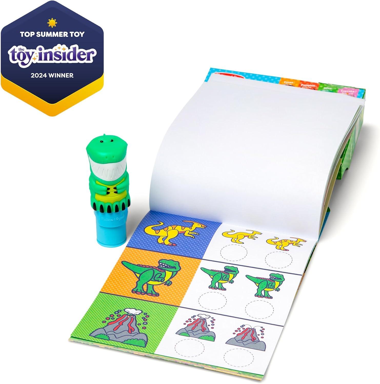 imageMelissa ampamp Doug Sticker Wow 24Page Activity Pad and Sticker Stamper 300 Stickers Arts and Crafts Fidget Toy Collectible Character  Dinosaur Creative Play Travel Toy for Girls and Boys 3Dinosaur