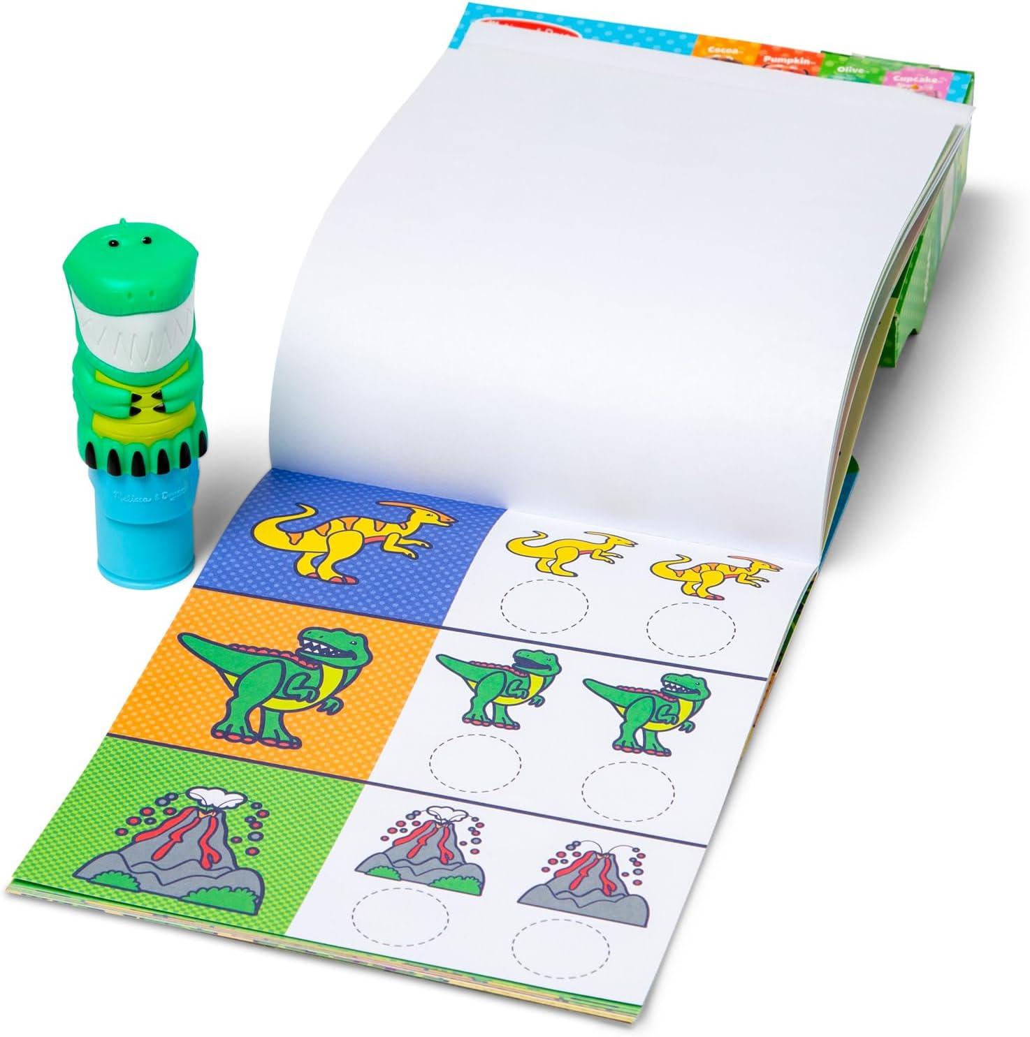 imageMelissa ampamp Doug Sticker Wow 24Page Activity Pad and Sticker Stamper 300 Stickers Arts and Crafts Fidget Toy Collectible Character  Dinosaur Creative Play Travel Toy for Girls and Boys 3Dinosaur