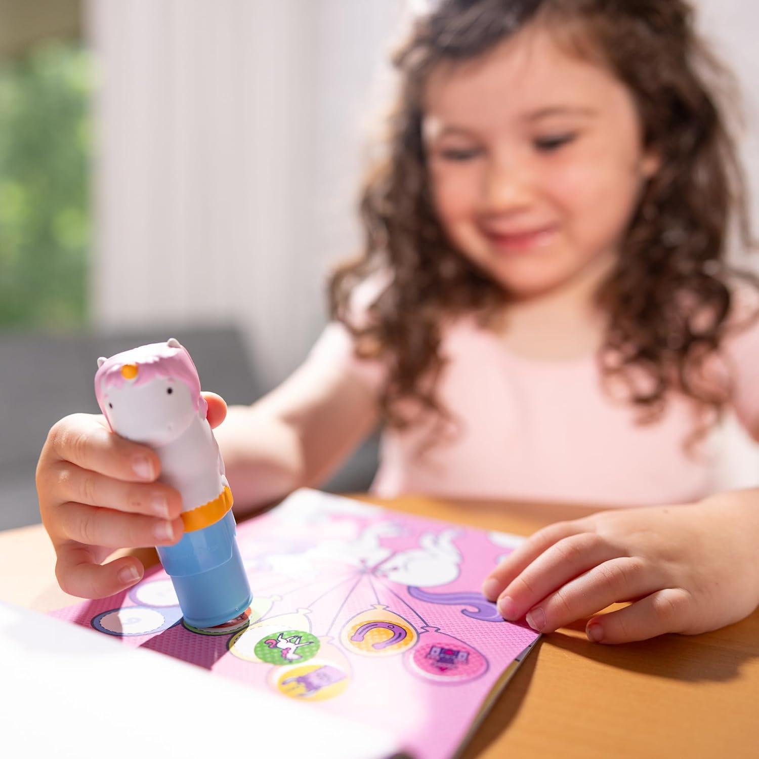 imageMelissa ampamp Doug Sticker Wow 24Page Activity Pad and Sticker Stamper 300 Stickers Arts and Crafts Fidget Toy Collectible Character  Dinosaur Creative Play Travel Toy for Girls and Boys 3Unicorn