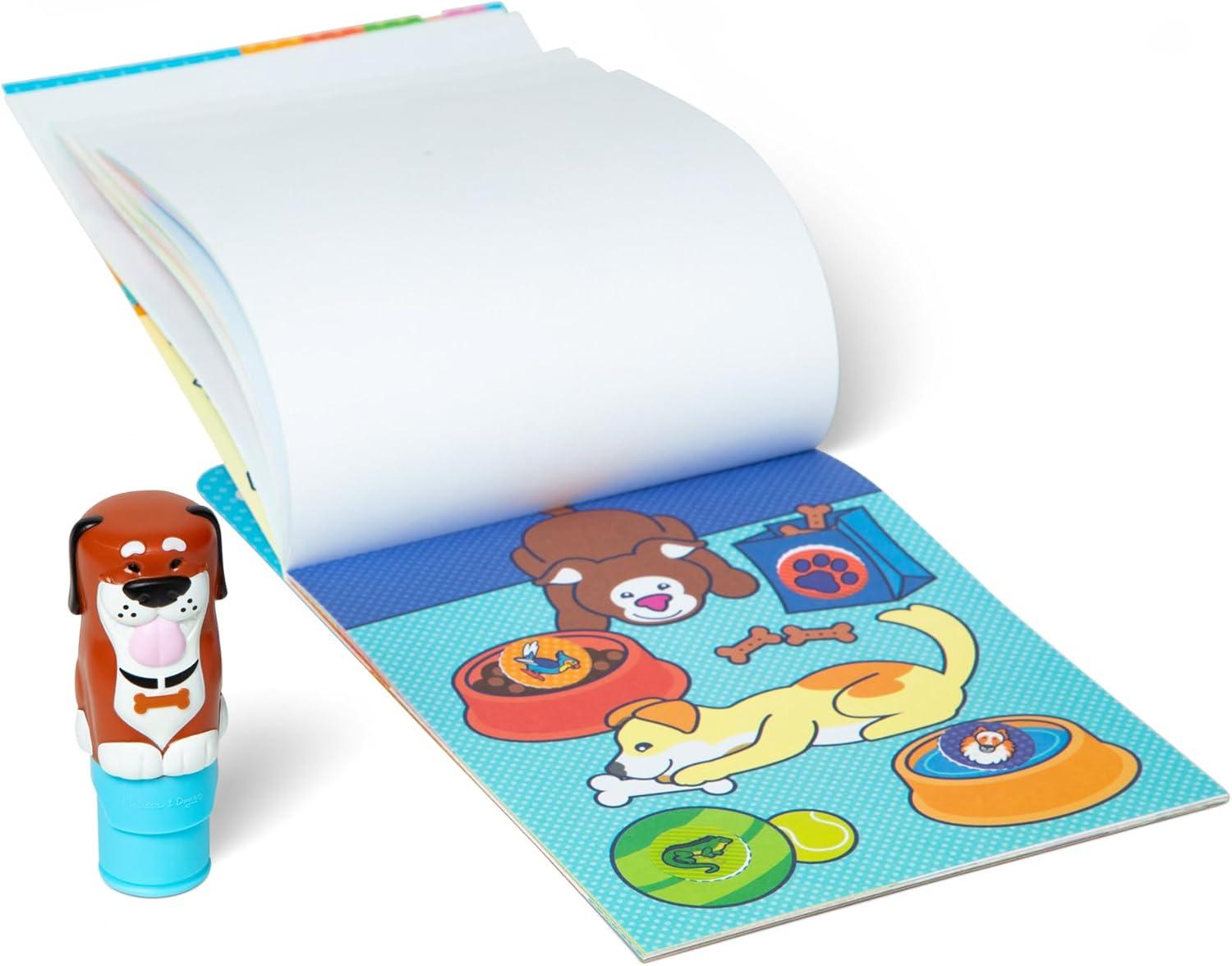 imageMelissa ampamp Doug Sticker Wow 24Page Activity Pad and Sticker Stamper 300 Stickers Arts and Crafts Fidget Toy Collectible Character  Dog  for Kids Ages 3  FSC CertifiedDog