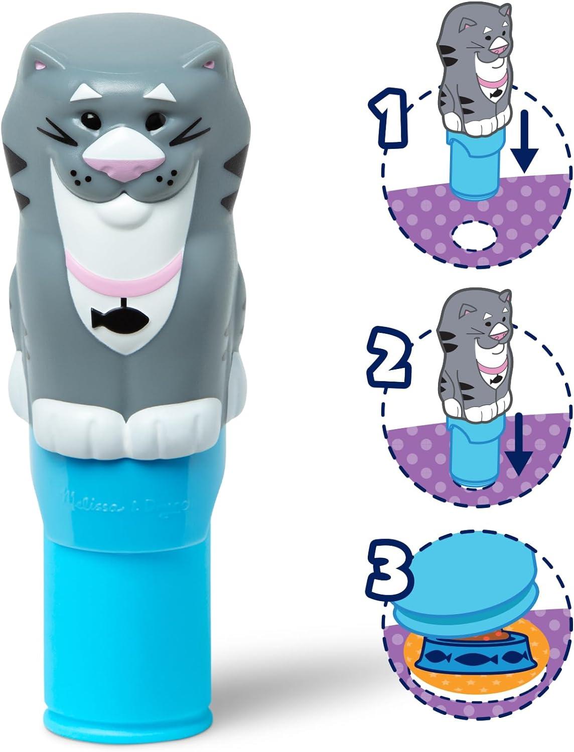 imageMelissa ampamp Doug Sticker Wow 24Page Activity Pad and Sticker Stamper 300 Stickers Arts and Crafts Fidget Toy Collectible Character  Dog  for Kids Ages 3  FSC CertifiedCat
