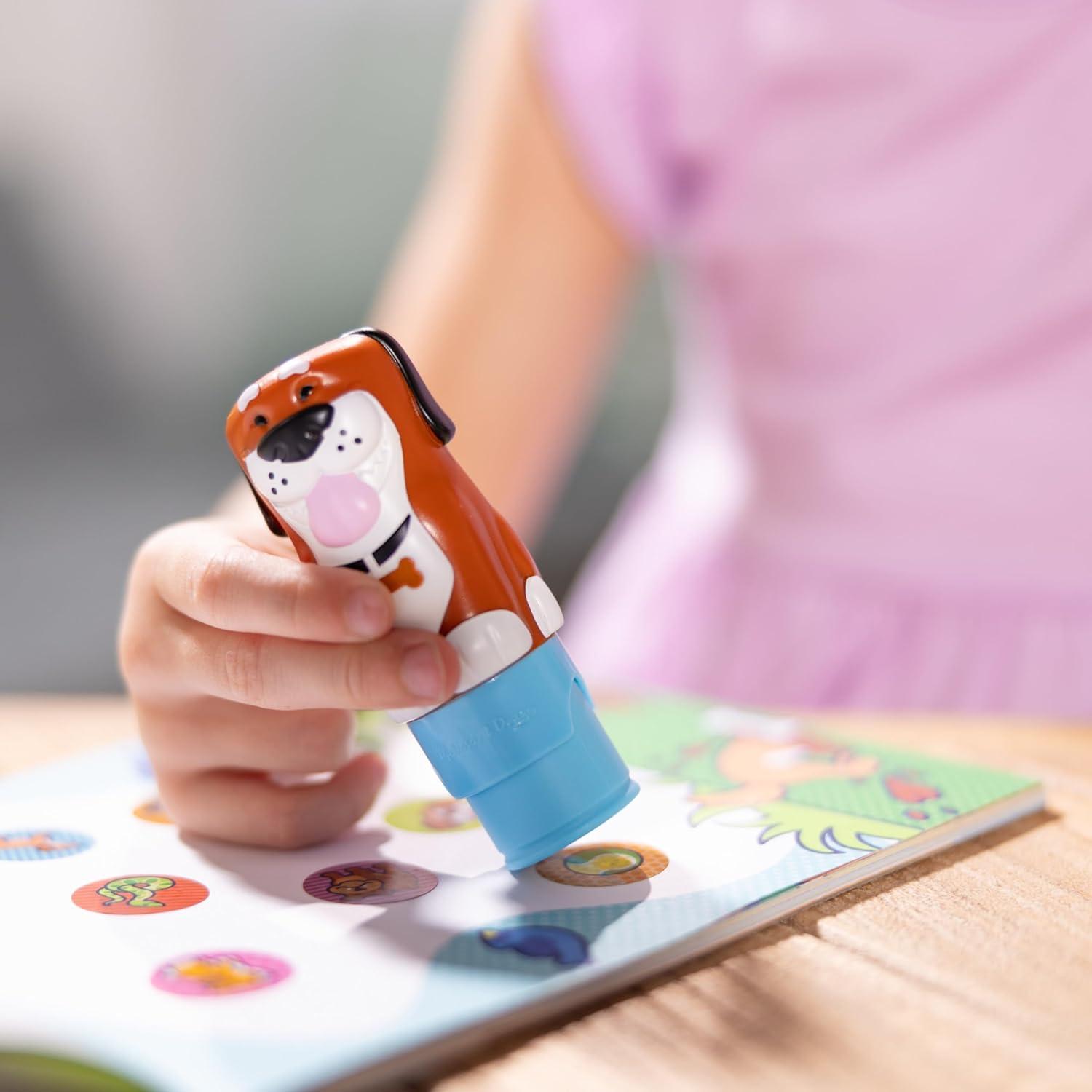 imageMelissa ampamp Doug Sticker Wow 24Page Activity Pad and Sticker Stamper 300 Stickers Arts and Crafts Fidget Toy Collectible Character  Dog  for Kids Ages 3  FSC CertifiedDog