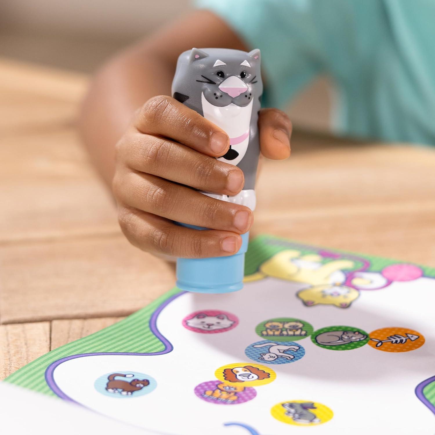 imageMelissa ampamp Doug Sticker Wow 24Page Activity Pad and Sticker Stamper 300 Stickers Arts and Crafts Fidget Toy Collectible Character  Dog  for Kids Ages 3  FSC CertifiedCat