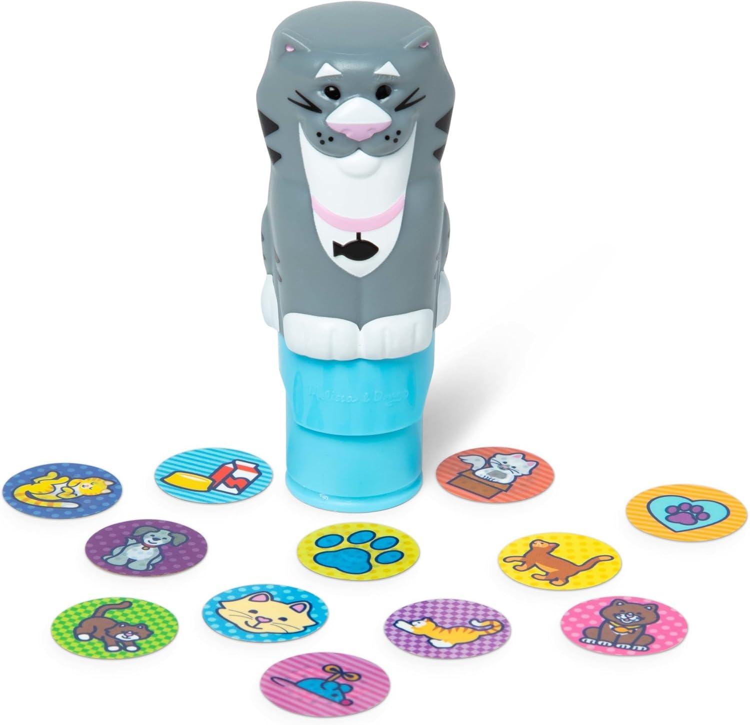 imageMelissa ampamp Doug Sticker Wow 24Page Activity Pad and Sticker Stamper 300 Stickers Arts and Crafts Fidget Toy Collectible Character  Dog  for Kids Ages 3  FSC CertifiedCat