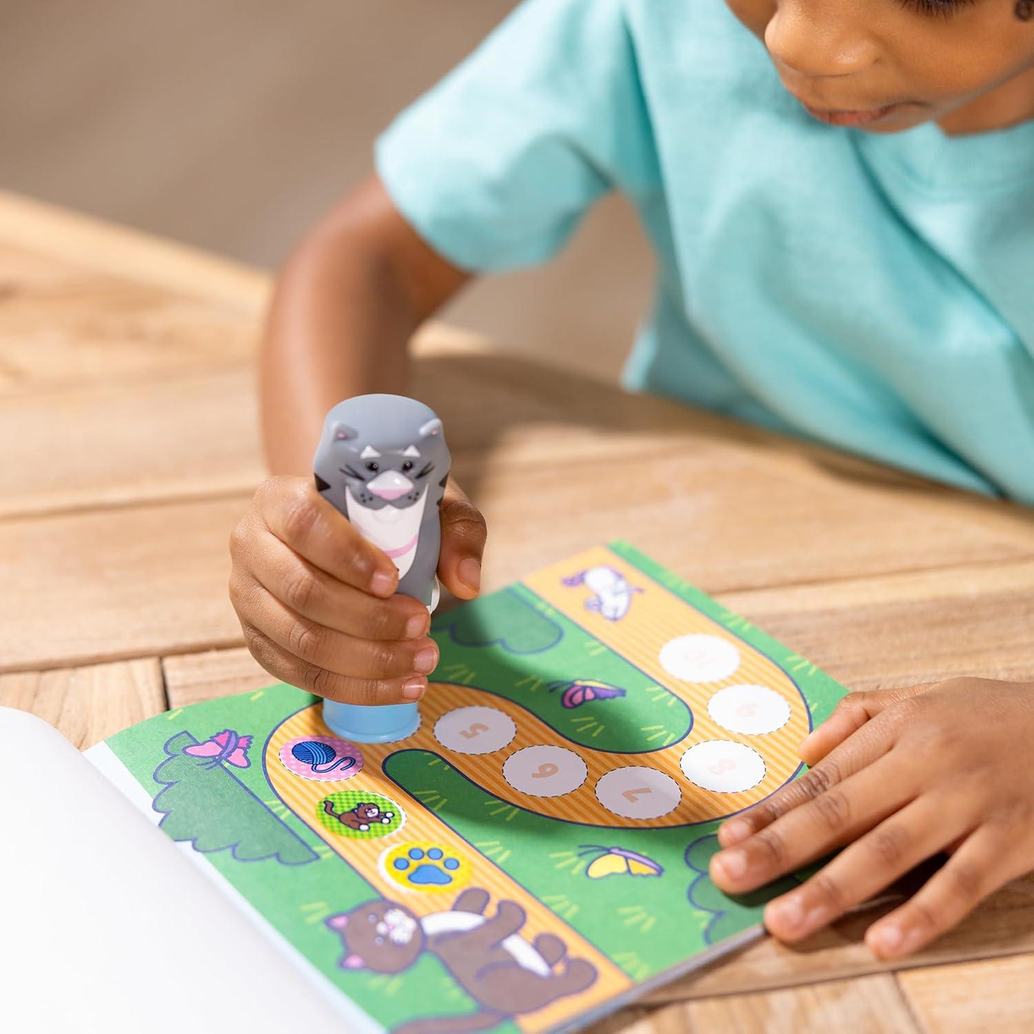 imageMelissa ampamp Doug Sticker Wow 24Page Activity Pad and Sticker Stamper 300 Stickers Arts and Crafts Fidget Toy Collectible Character  Dog  for Kids Ages 3  FSC CertifiedCat