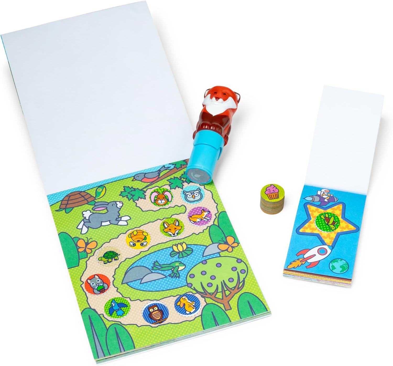 imageMelissa ampamp Doug Sticker Wow 24Page Activity Pad and Sticker Stamper 300 Stickers Arts and Crafts Fidget Toy Collectible Character  Tiger  for Kids Ages 3  FSC CertifiedFox