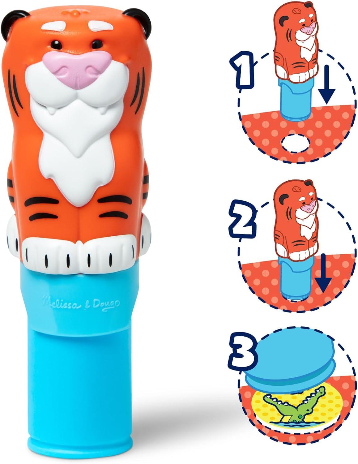 imageMelissa ampamp Doug Sticker Wow 24Page Activity Pad and Sticker Stamper 300 Stickers Arts and Crafts Fidget Toy Collectible Character  Tiger  for Kids Ages 3  FSC CertifiedTiger