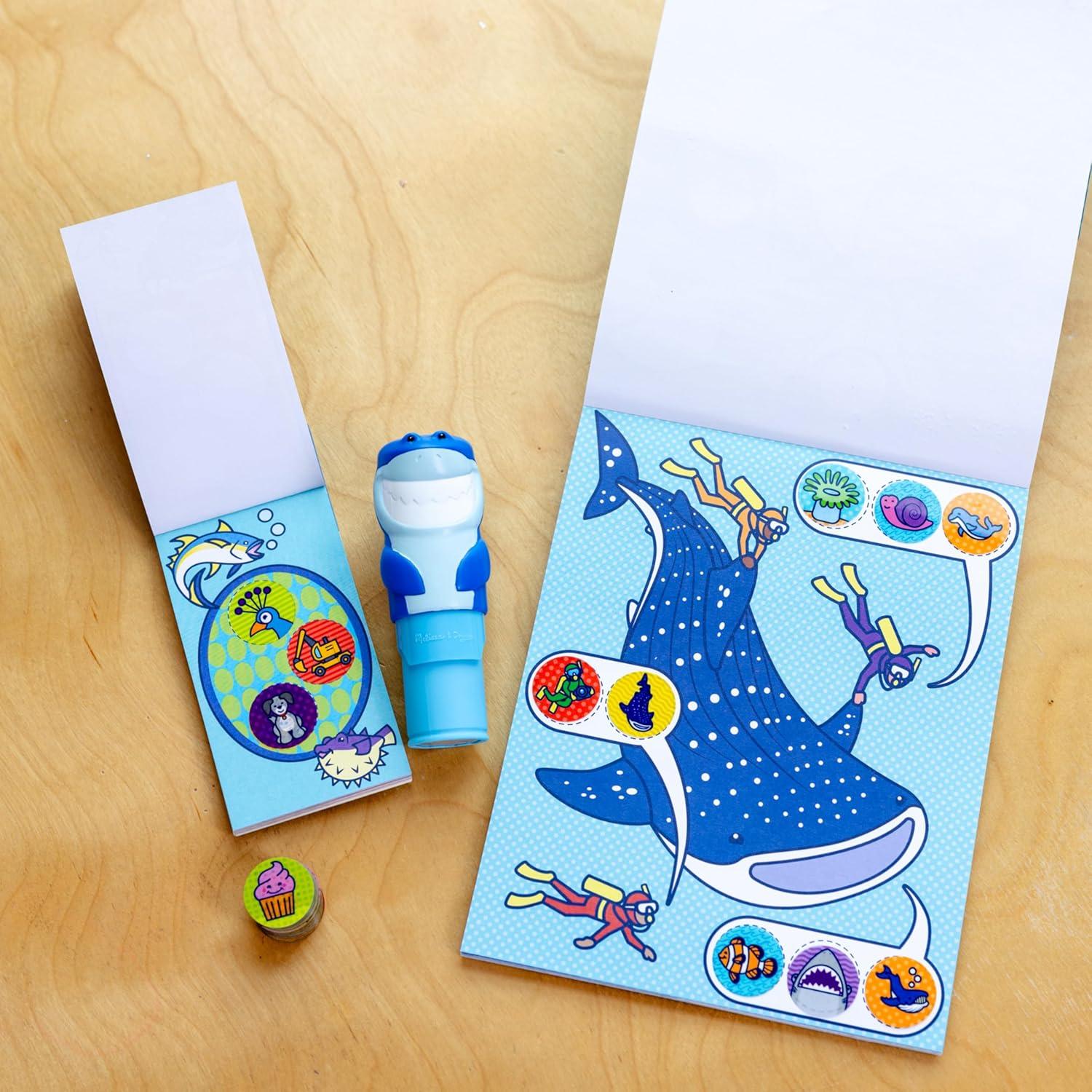imageMelissa ampamp Doug Sticker Wow 24Page Activity Pad and Sticker Stamper 300 Stickers Arts and Crafts Fidget Toy Collectible Character  Tiger  for Kids Ages 3  FSC CertifiedShark